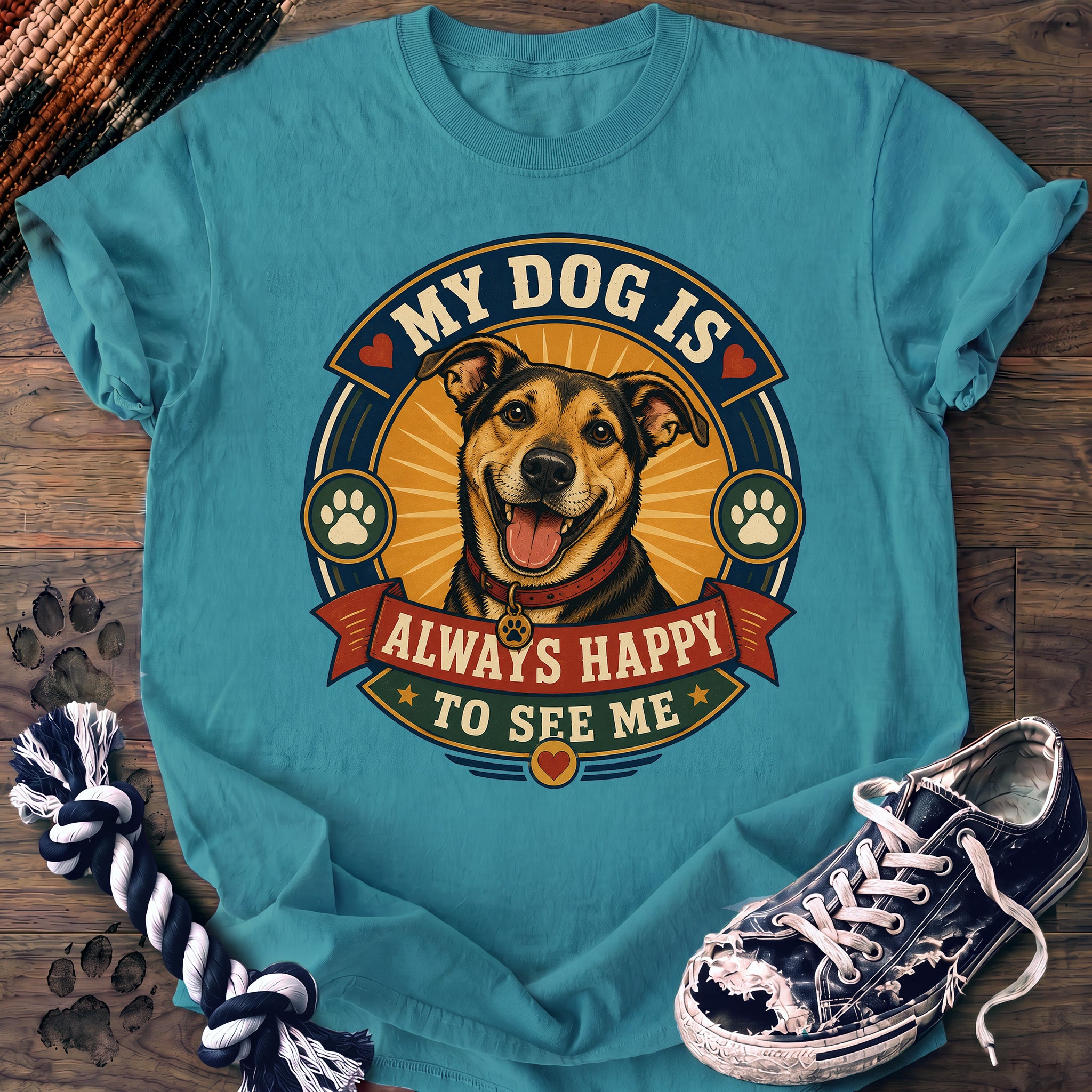 PAWSSION CLUB t-shirt in LagoonBlue color - SKU PC-0044