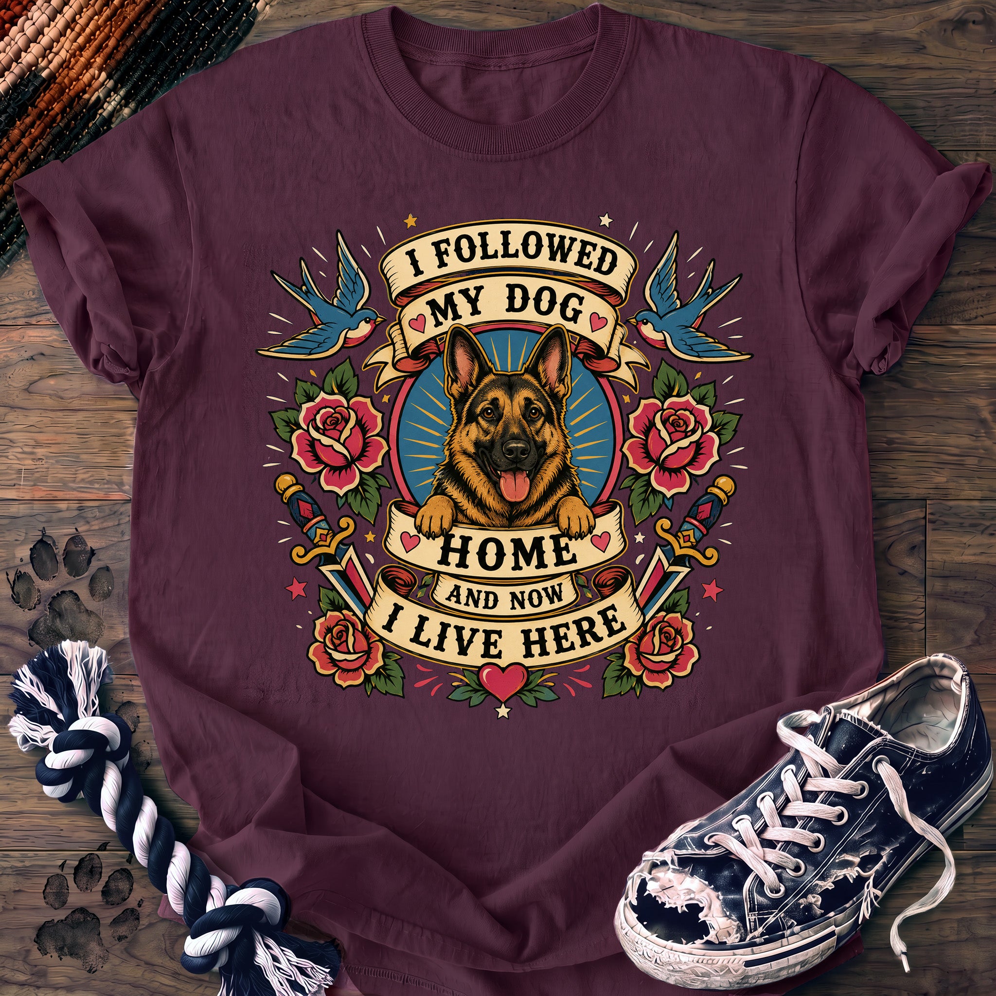 PAWSSION CLUB t-shirt in Berry color - SKU PC-0045