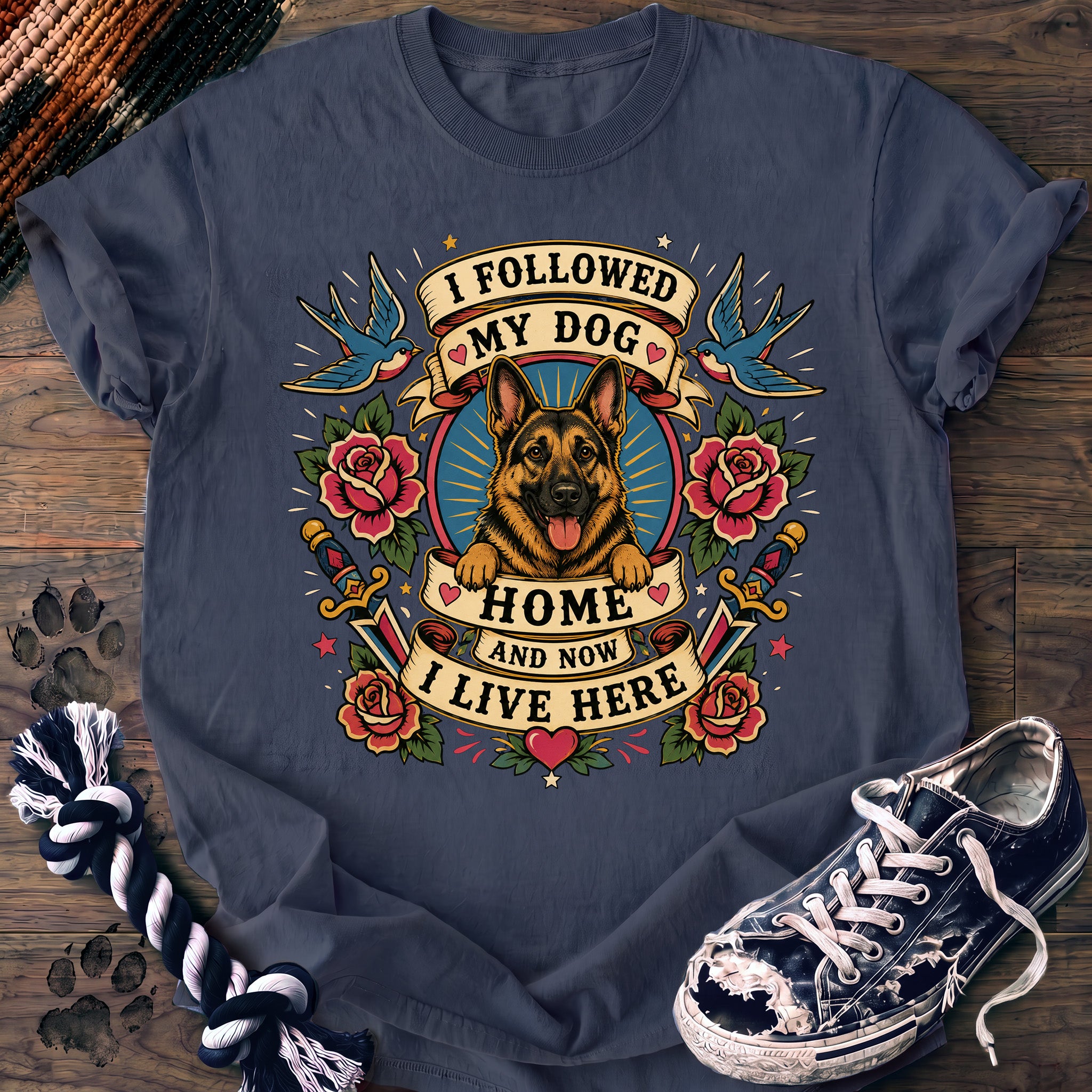 PAWSSION CLUB t-shirt in BlueJean color - SKU PC-0045