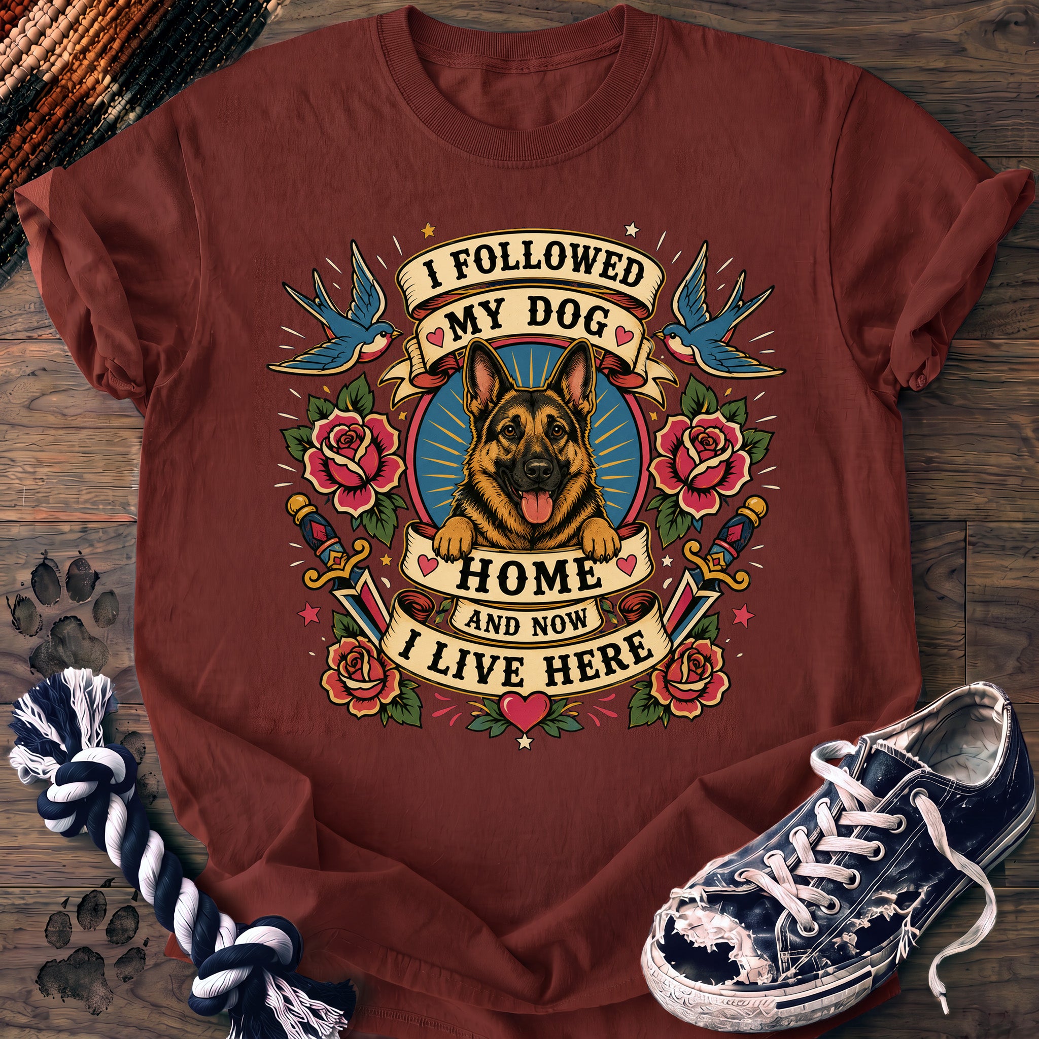 PAWSSION CLUB t-shirt in Brick color - SKU PC-0045