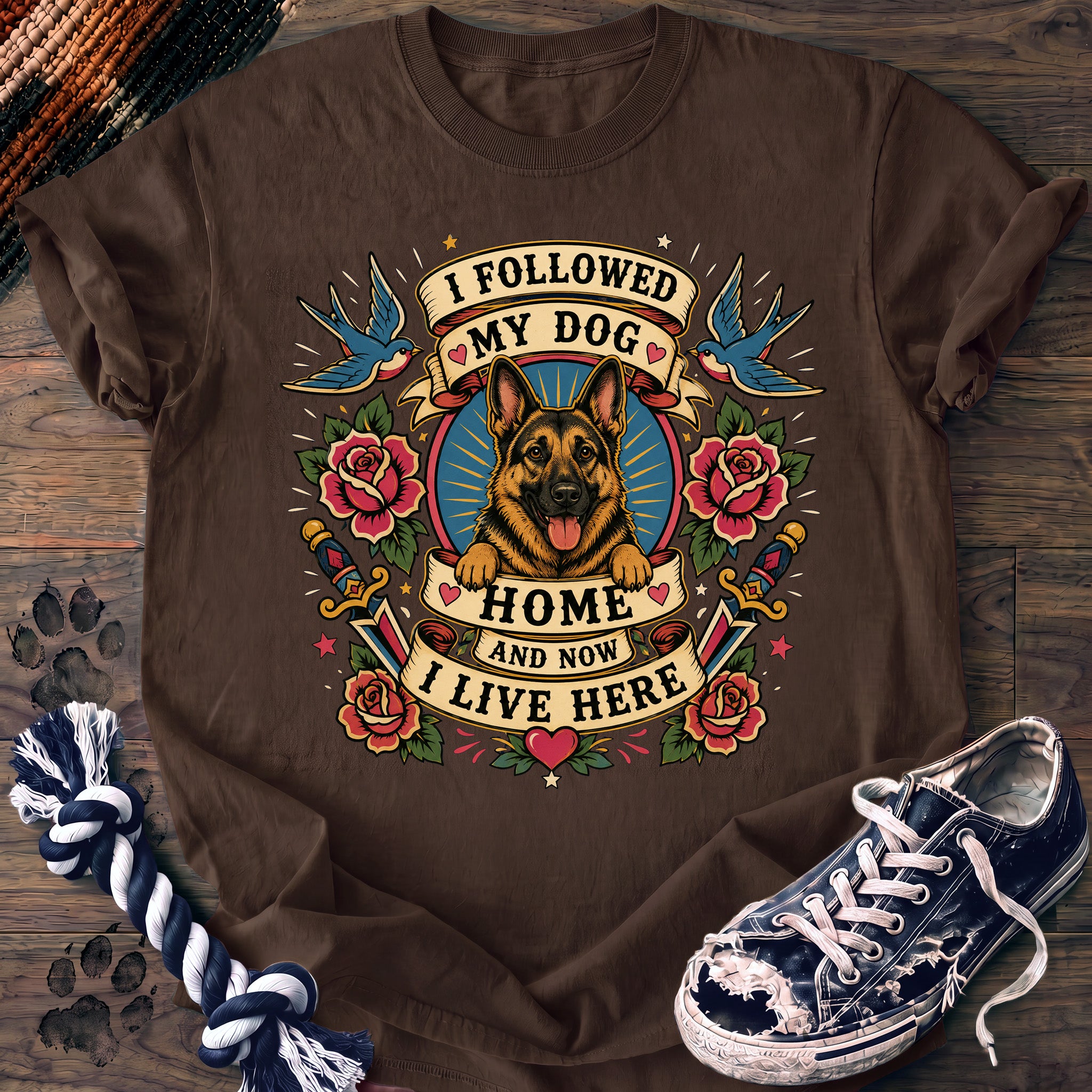 PAWSSION CLUB t-shirt in Espresso color - SKU PC-0045