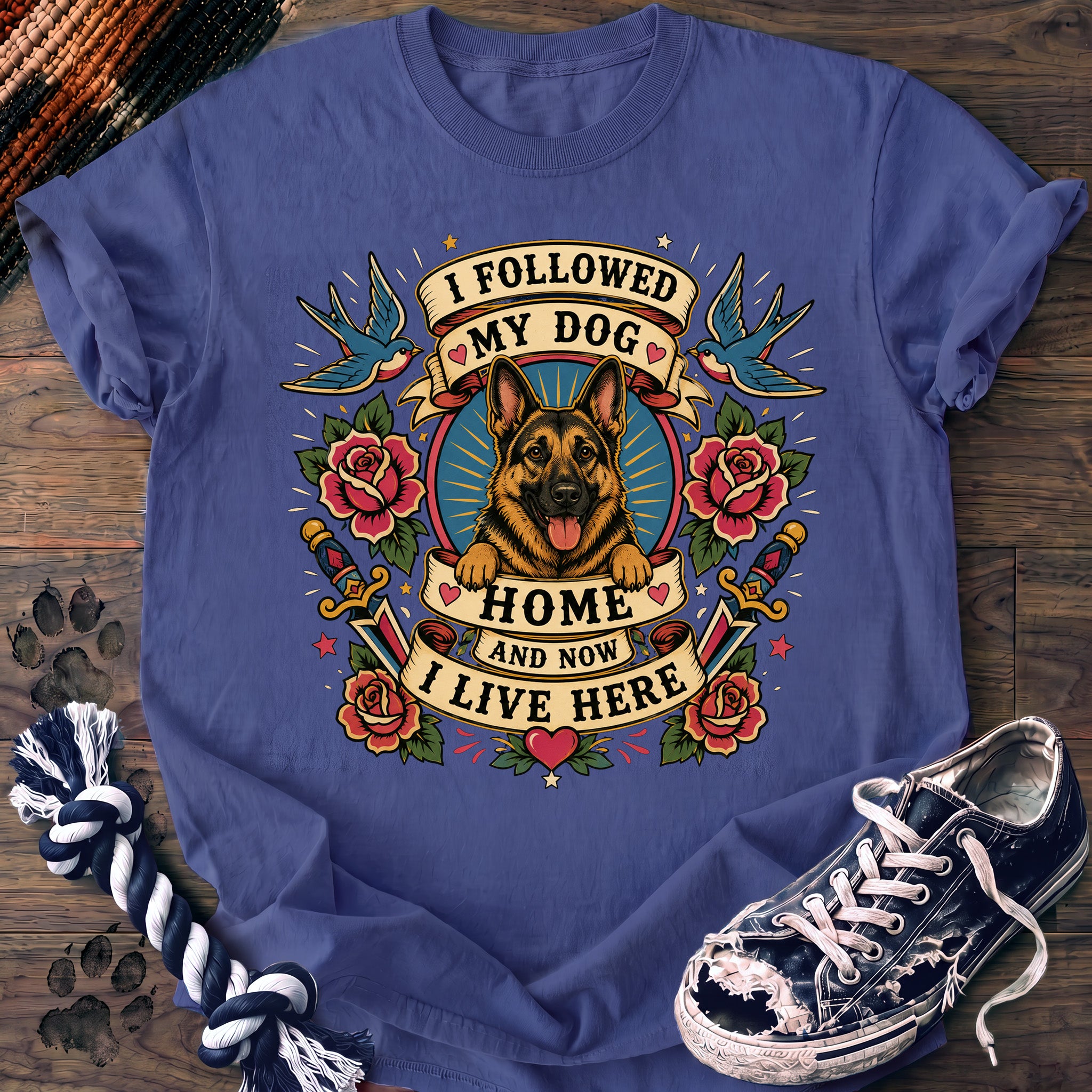PAWSSION CLUB t-shirt in FloBlue color - SKU PC-0045