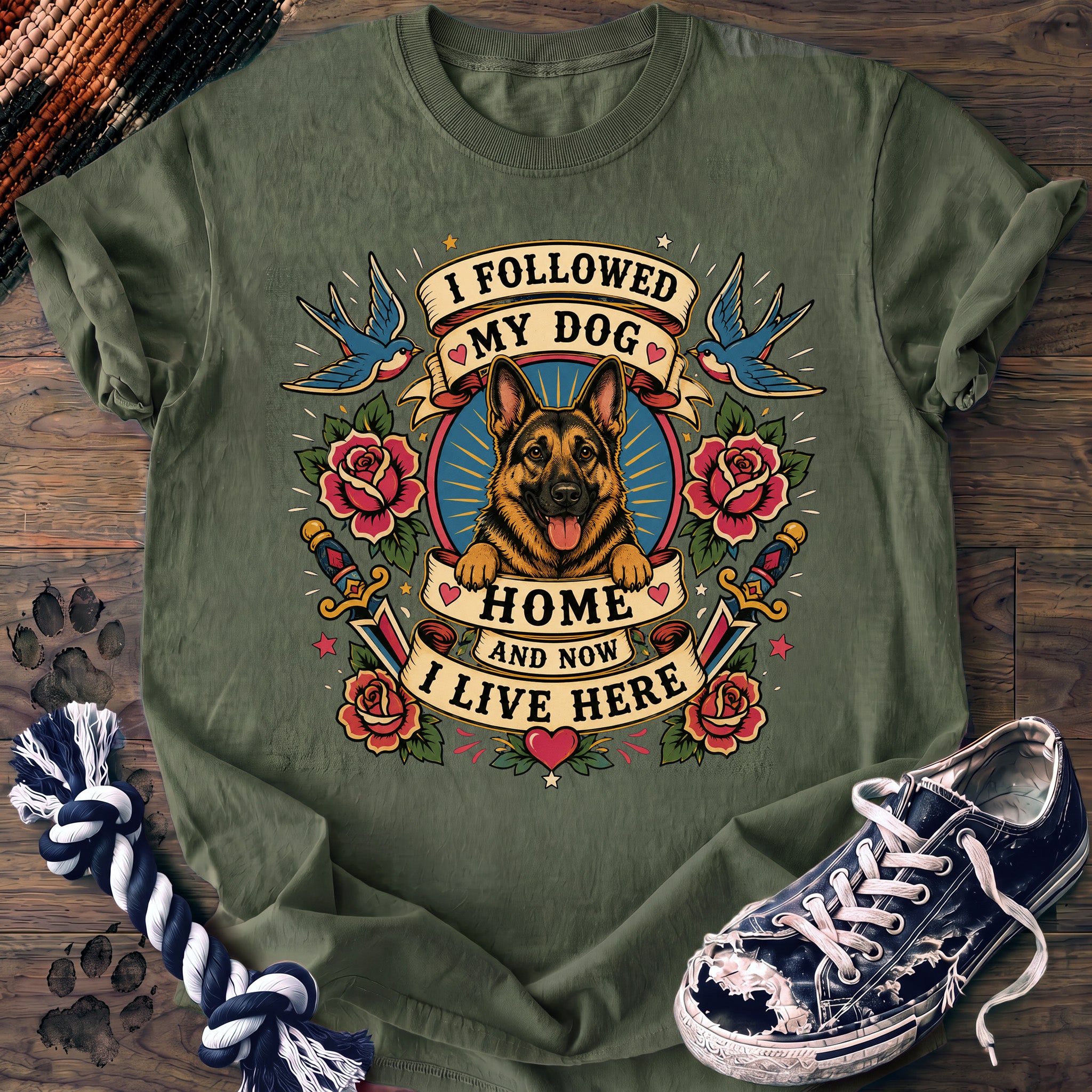 PAWSSION CLUB t-shirt in LightGreen color - SKU PC-0045