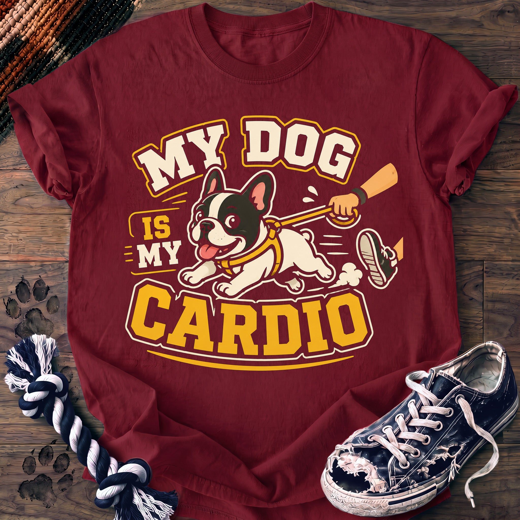 PAWSSION CLUB t-shirt in Crimson color - SKU PC-0046