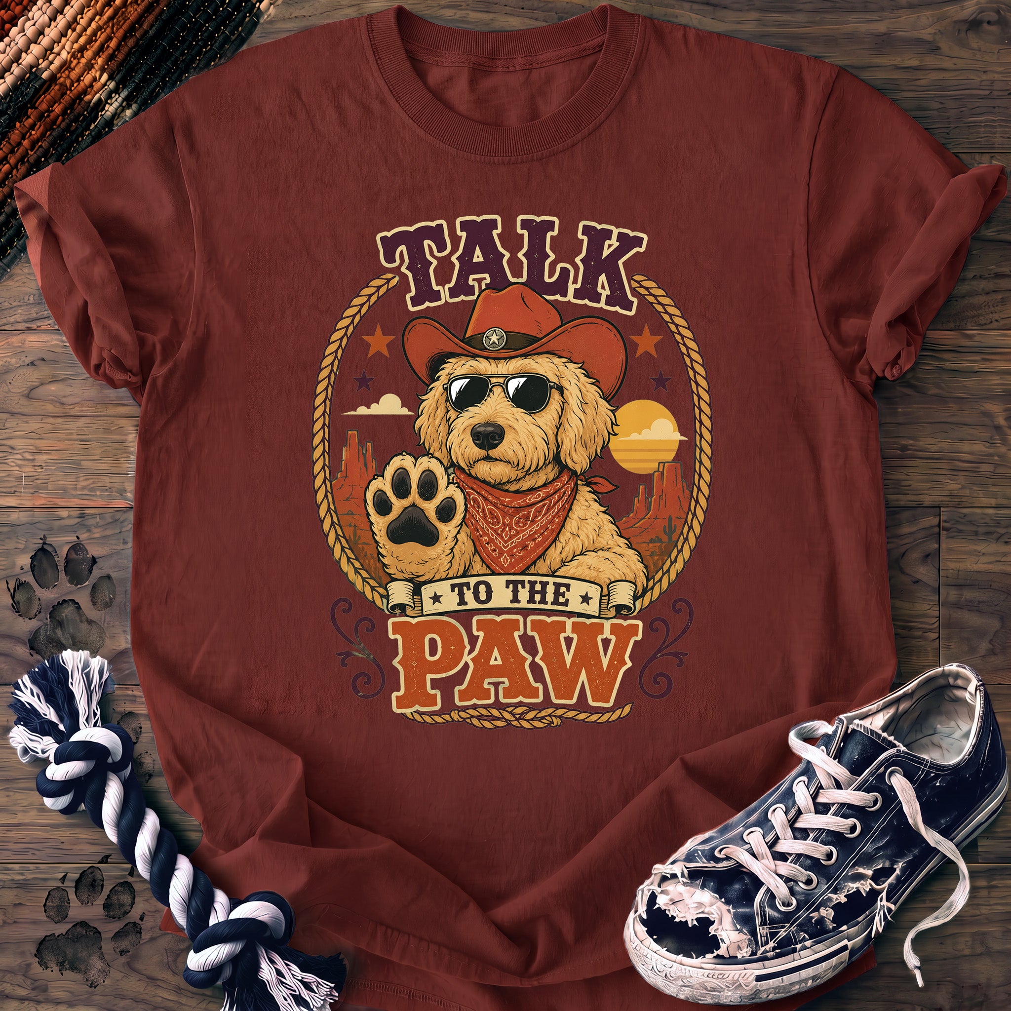 PAWSSION CLUB t-shirt in Brick color - SKU PC-0047