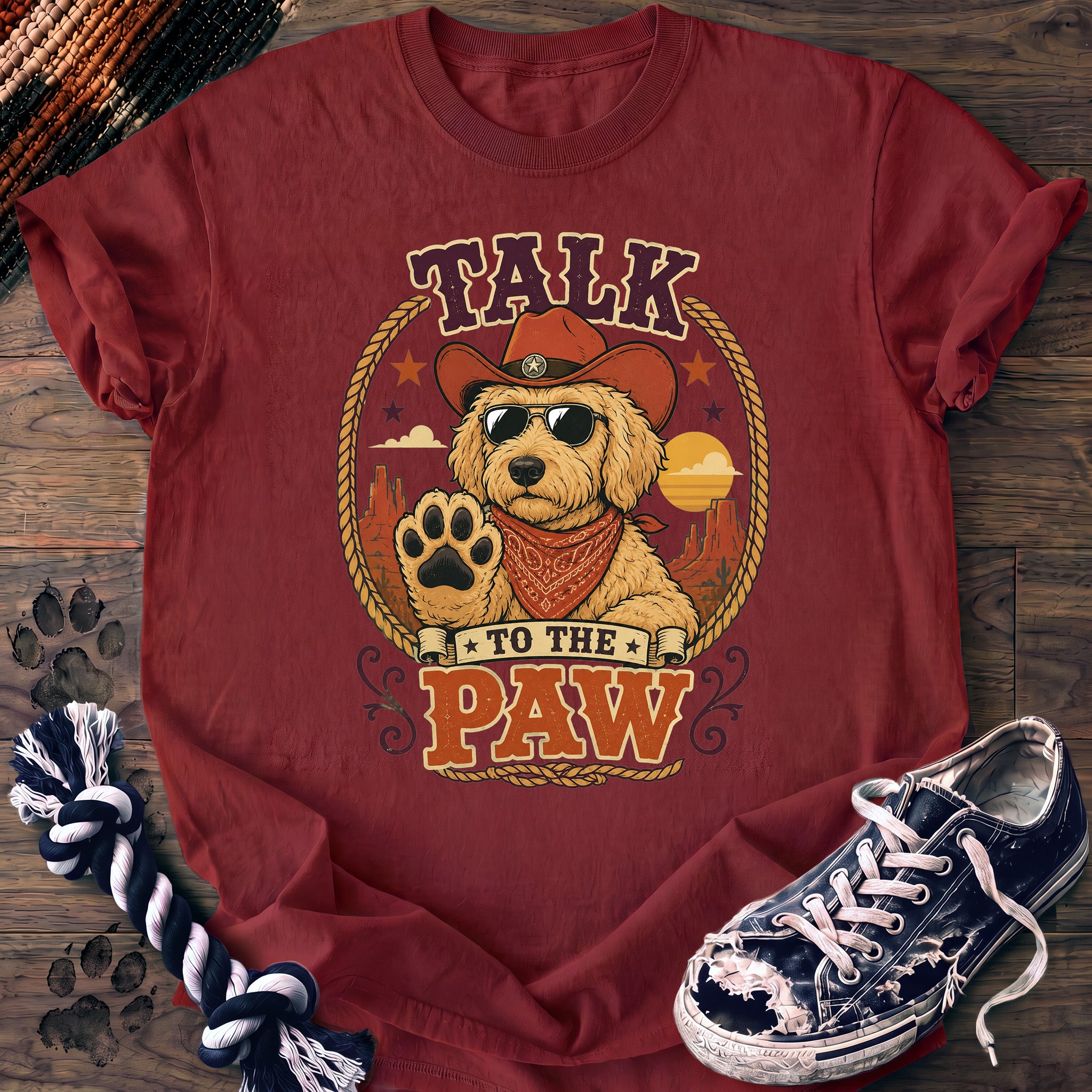 PAWSSION CLUB t-shirt in Chili color - SKU PC-0047