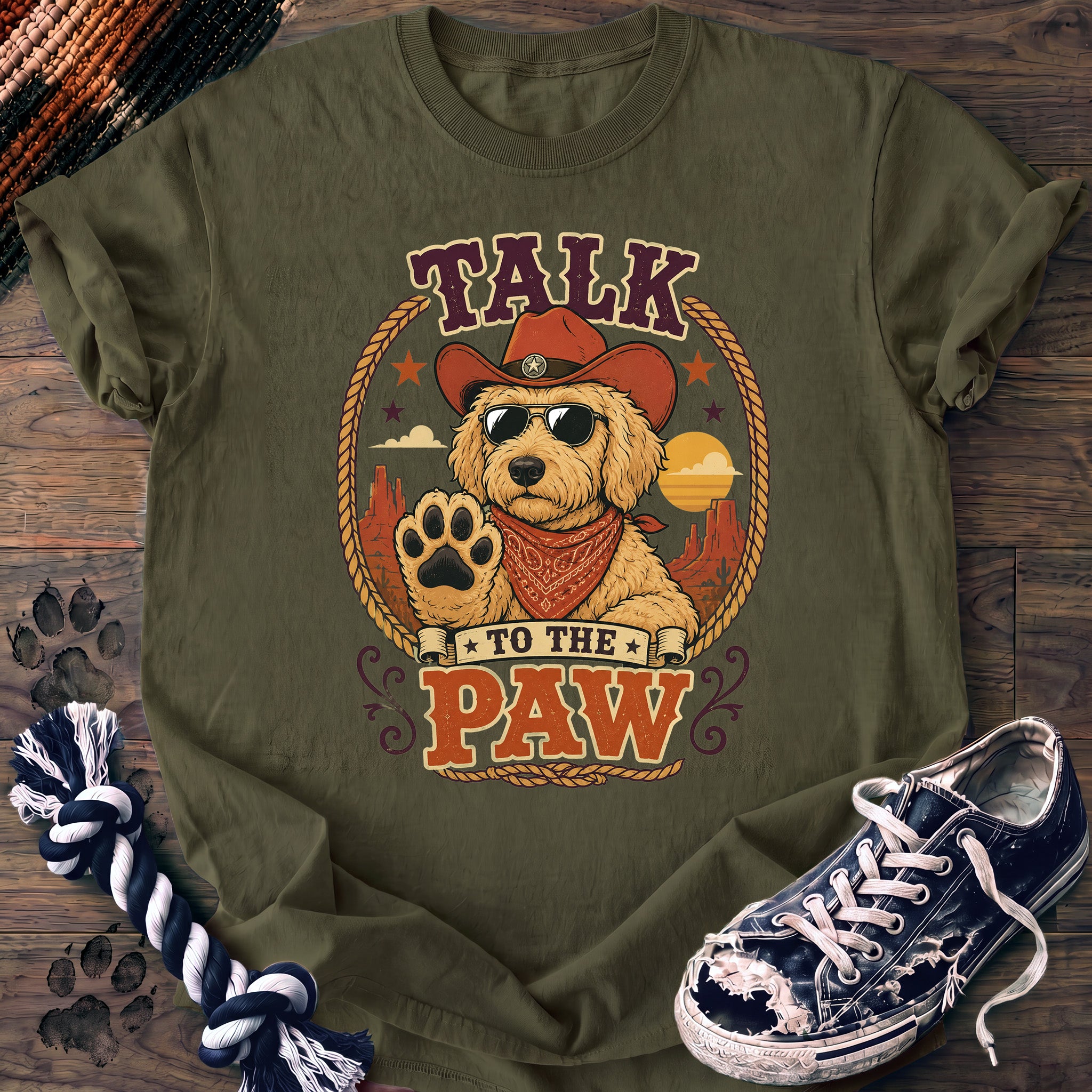 PAWSSION CLUB t-shirt in Moss color - SKU PC-0047