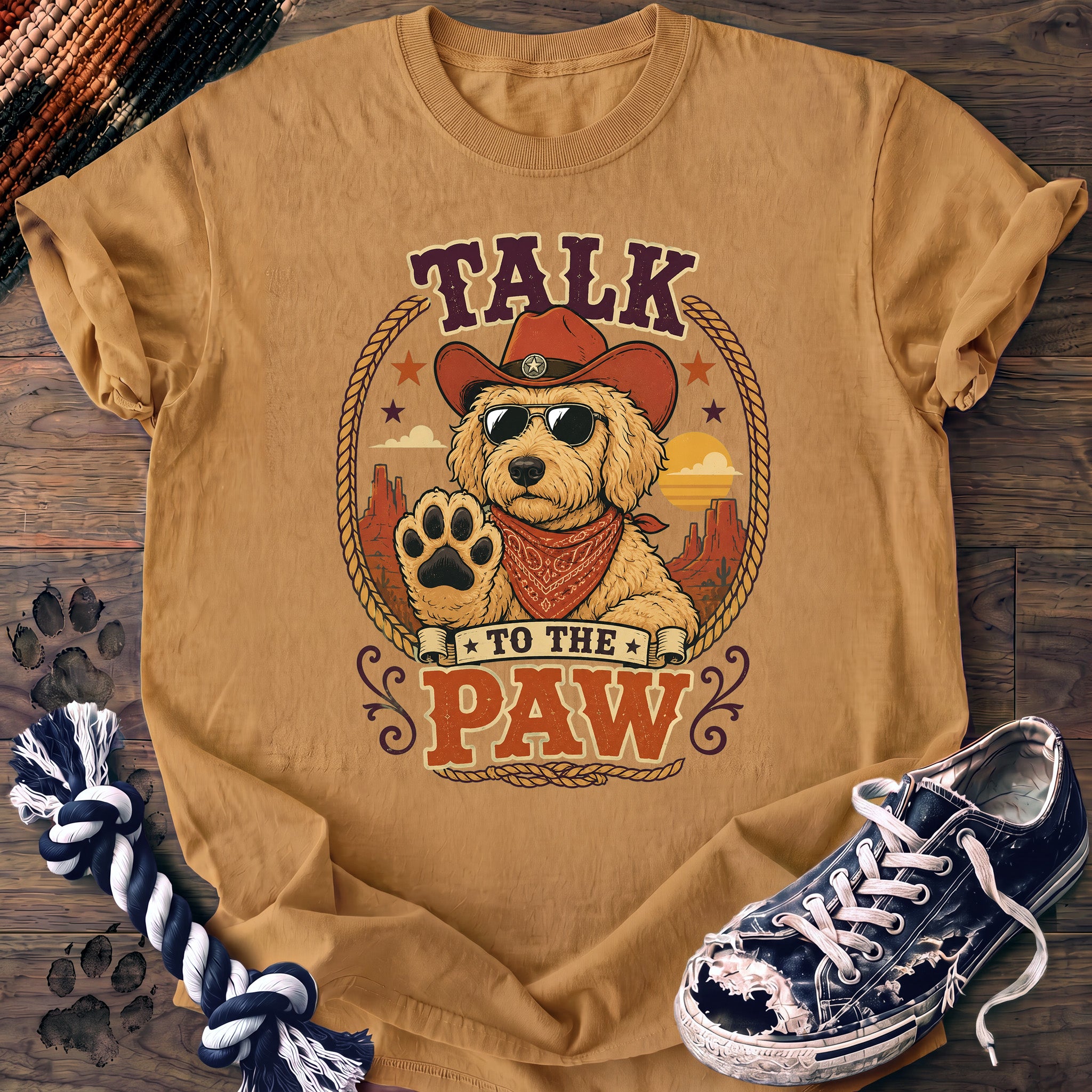PAWSSION CLUB t-shirt in Mustard color - SKU PC-0047