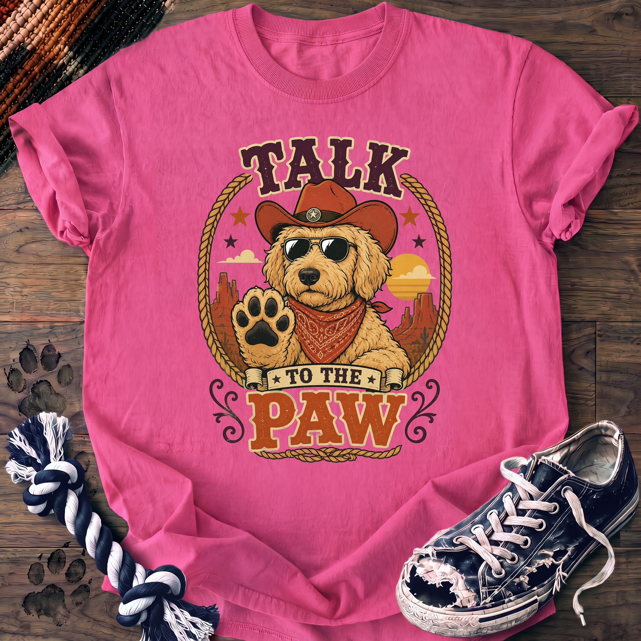 PAWSSION CLUB t-shirt in NeonPink color - SKU PC-0047
