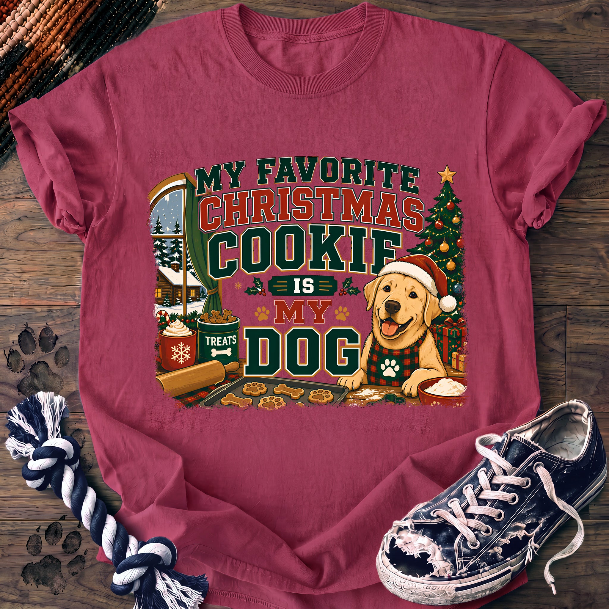 PAWSSION CLUB t-shirt in Crunchberry color - SKU PC-0049