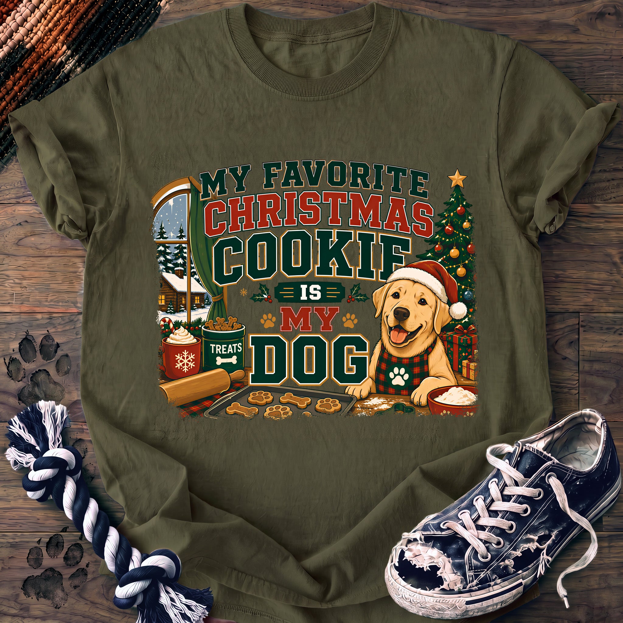 PAWSSION CLUB t-shirt in Moss color - SKU PC-0049