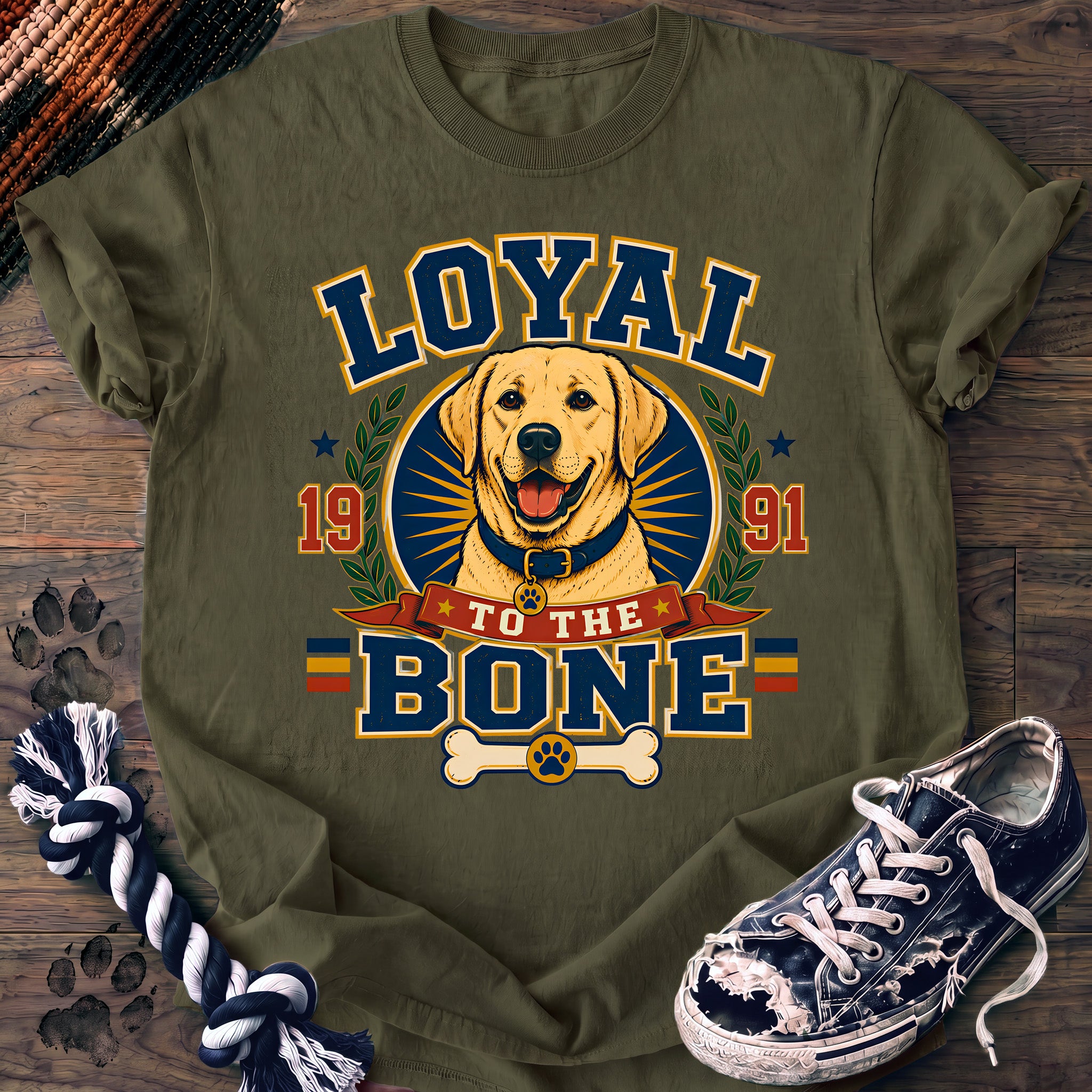 PAWSSION CLUB t-shirt in Moss color - SKU PC-0050