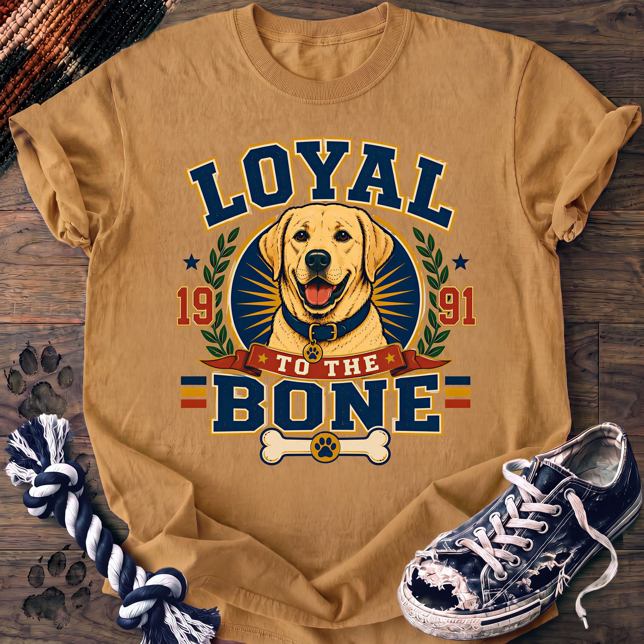 PAWSSION CLUB t-shirt in Mustard color - SKU PC-0050