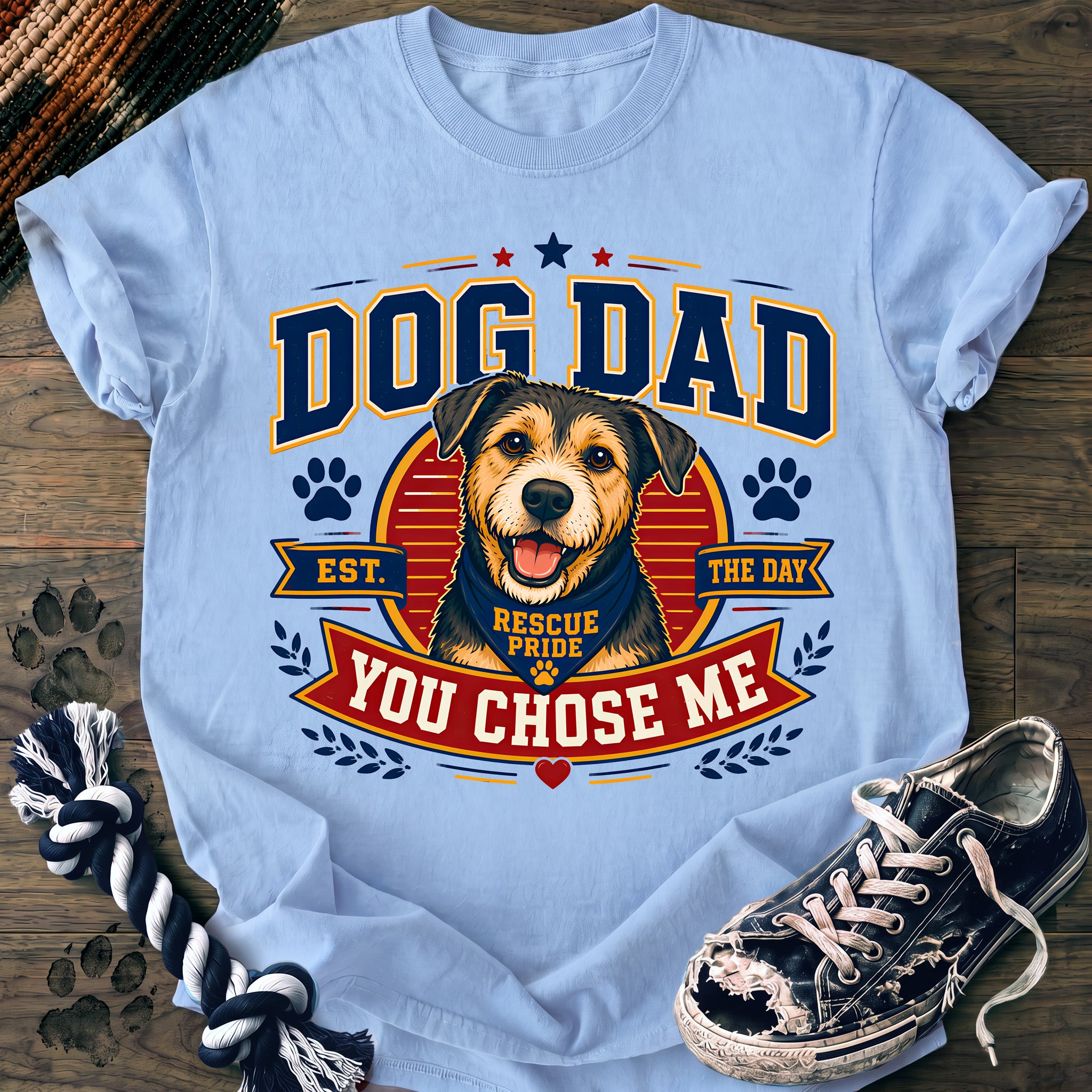 PAWSSION CLUB t-shirt in Chambray color - SKU PC-0052