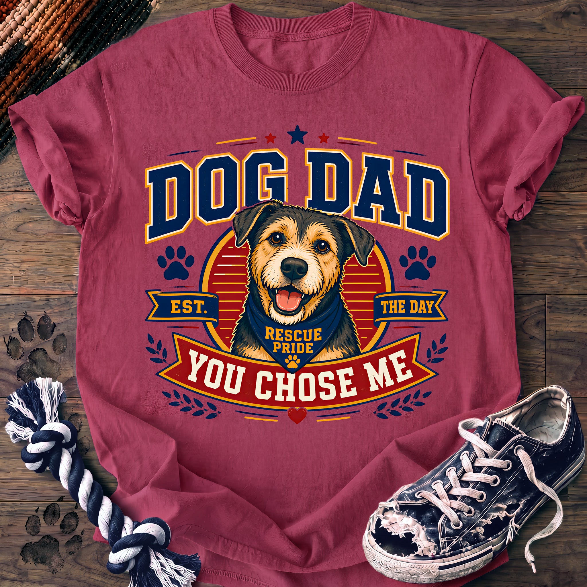 PAWSSION CLUB t-shirt in Crunchberry color - SKU PC-0052