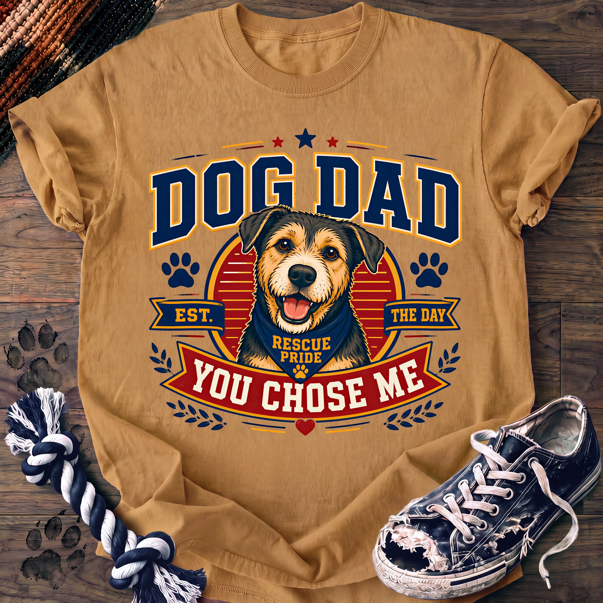 PAWSSION CLUB t-shirt in Mustard color - SKU PC-0052