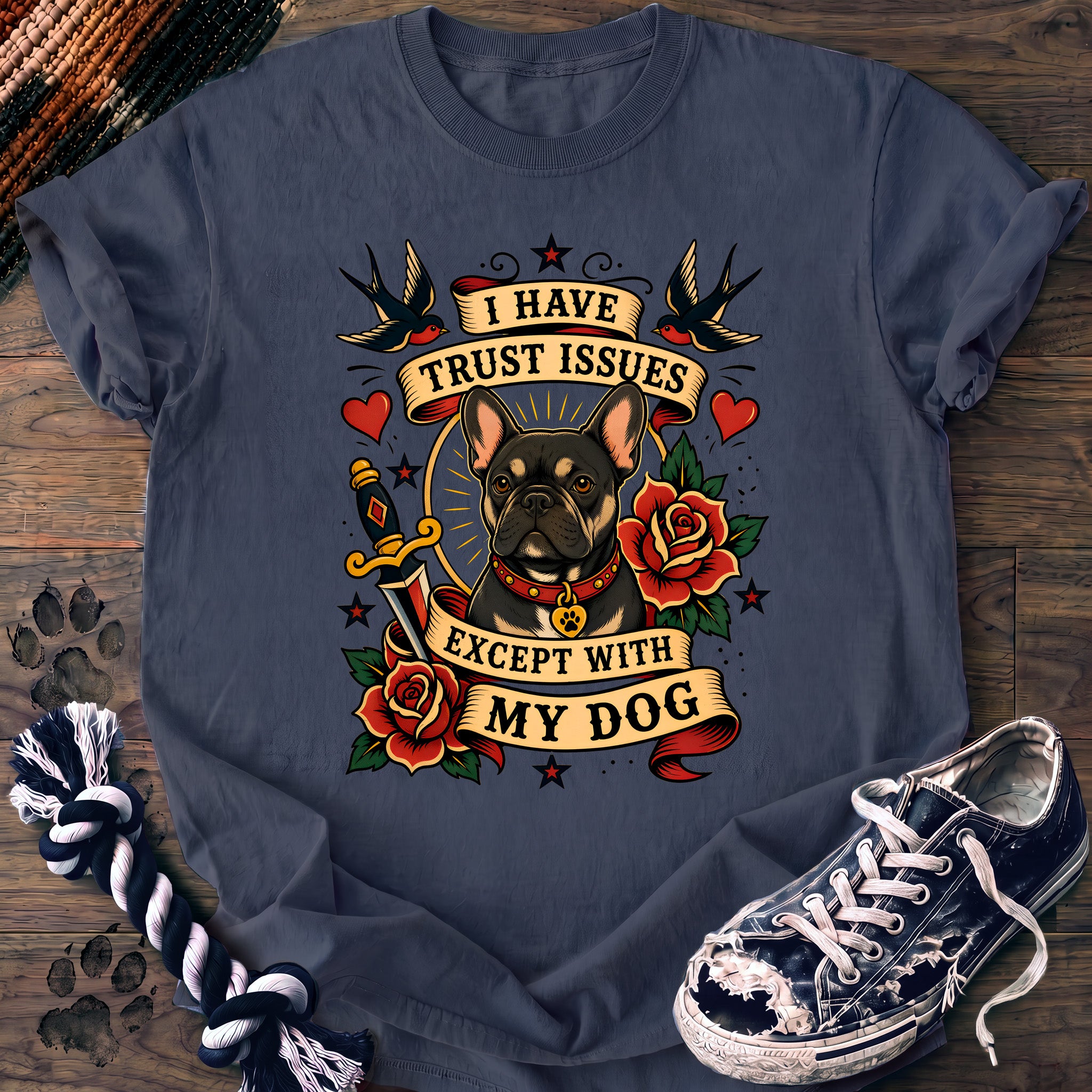 PAWSSION CLUB t-shirt in BlueJean color - SKU PC-0053