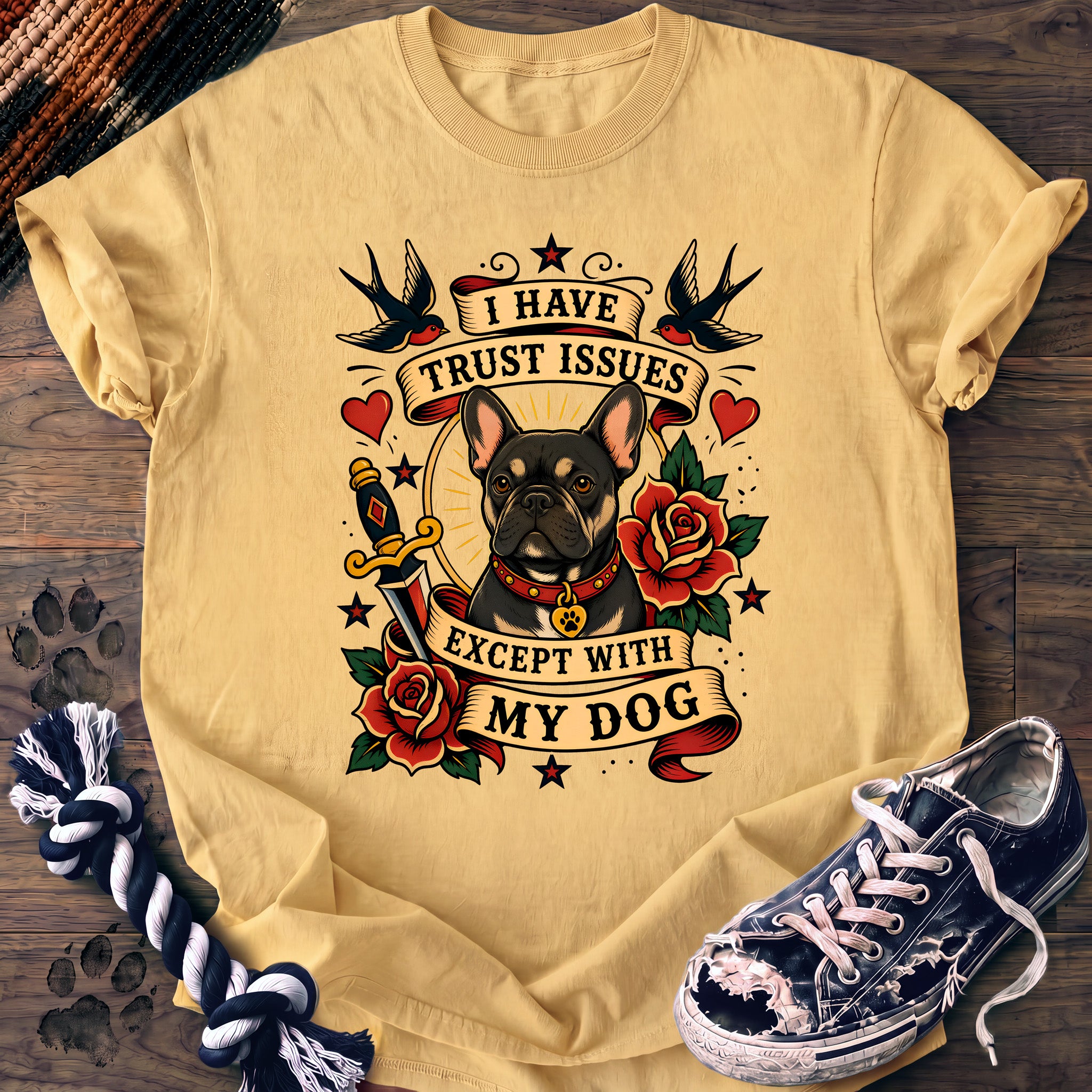 PAWSSION CLUB t-shirt in Butter color - SKU PC-0053