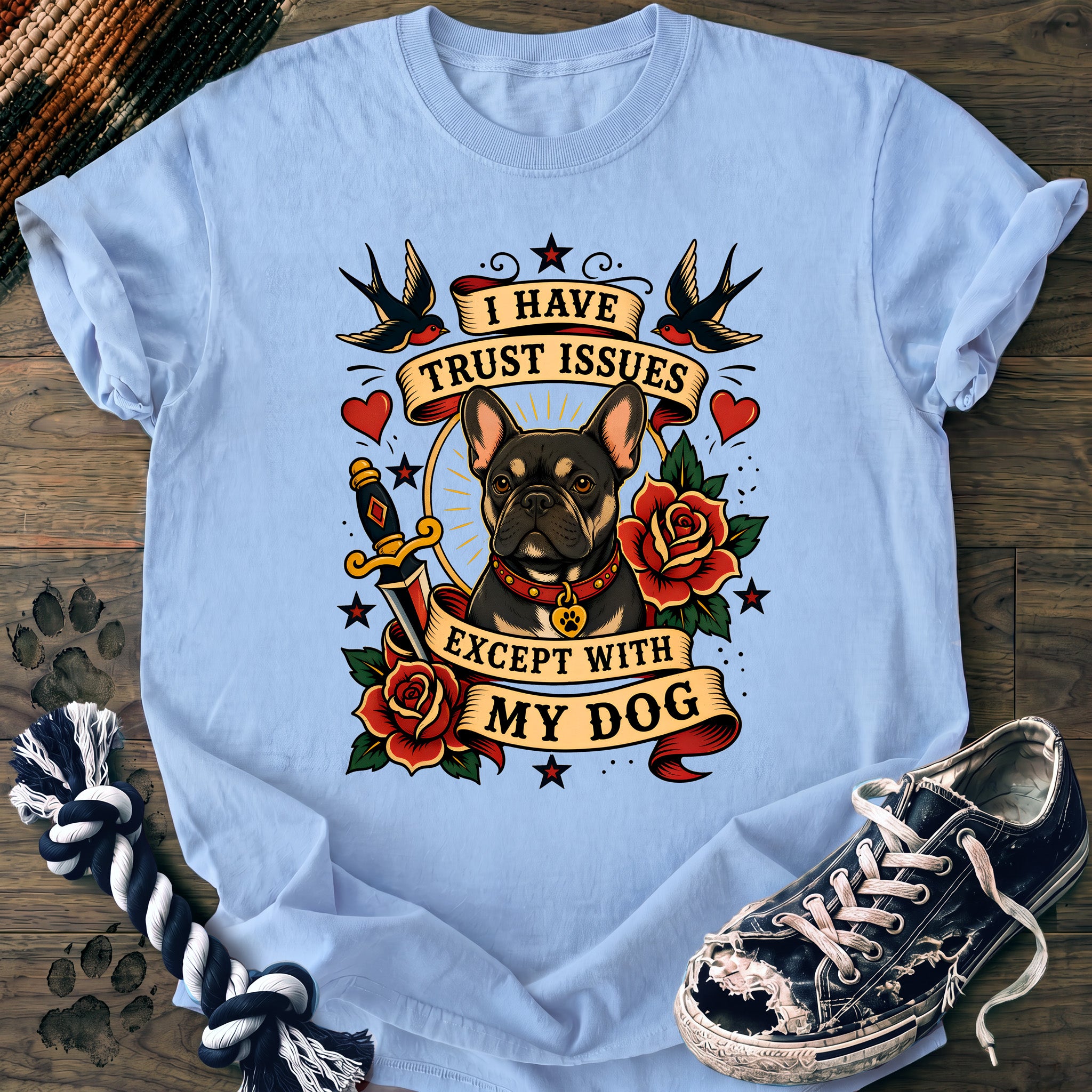 PAWSSION CLUB t-shirt in Chambray color - SKU PC-0053