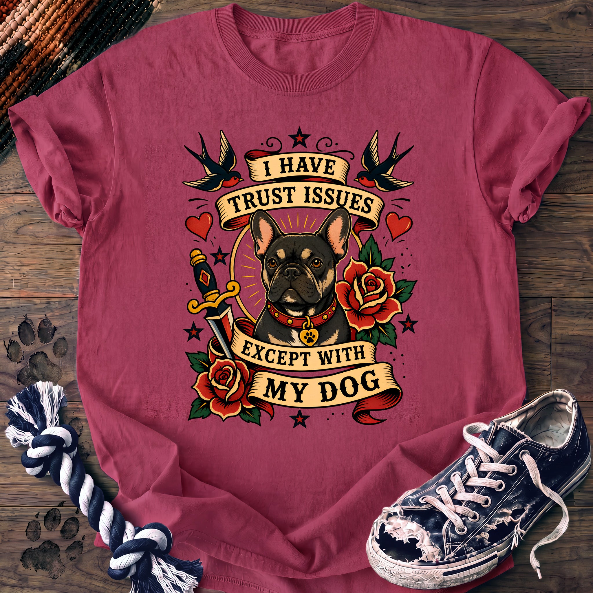 PAWSSION CLUB t-shirt in Crunchberry color - SKU PC-0053