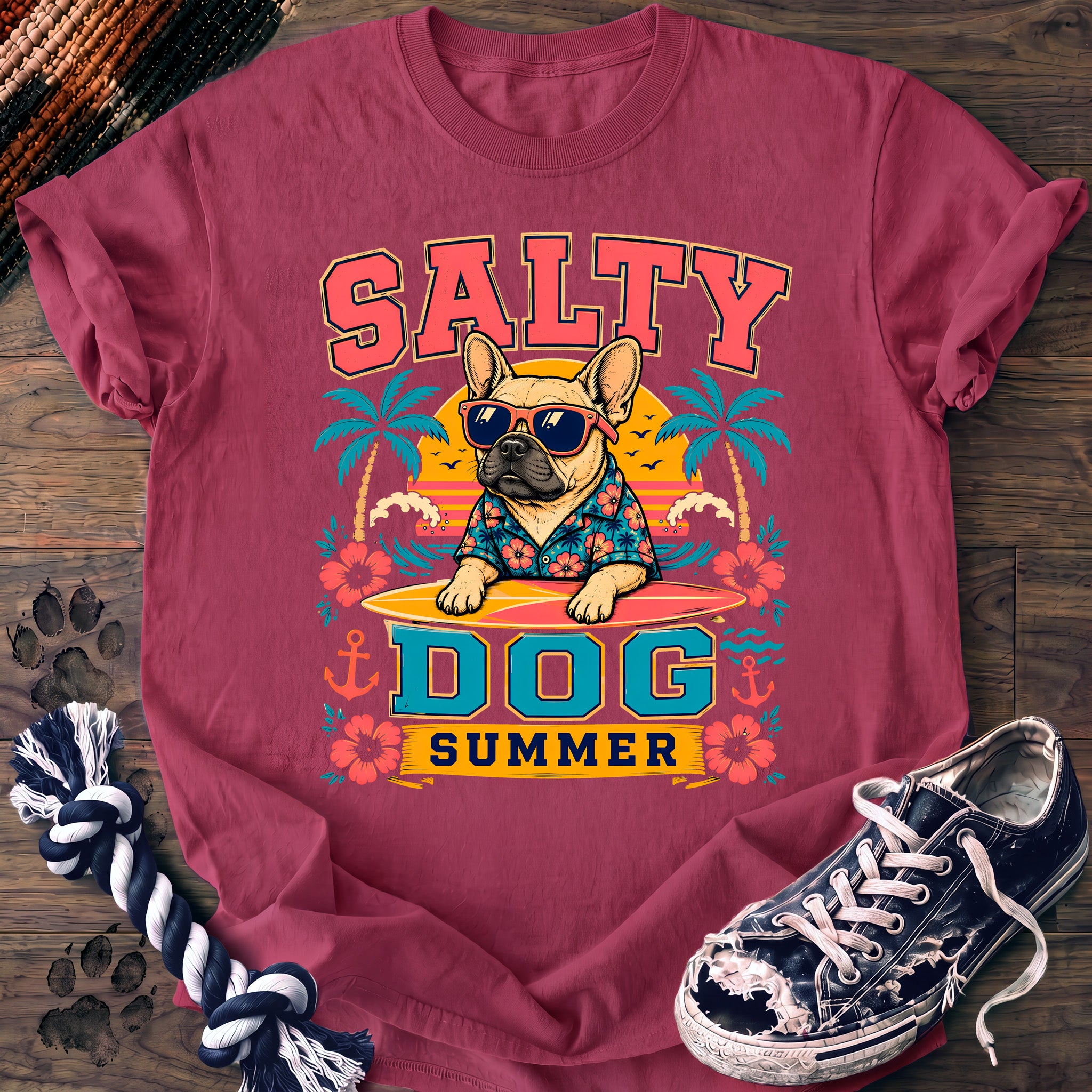 PAWSSION CLUB t-shirt in Crunchberry color - SKU PC-0054