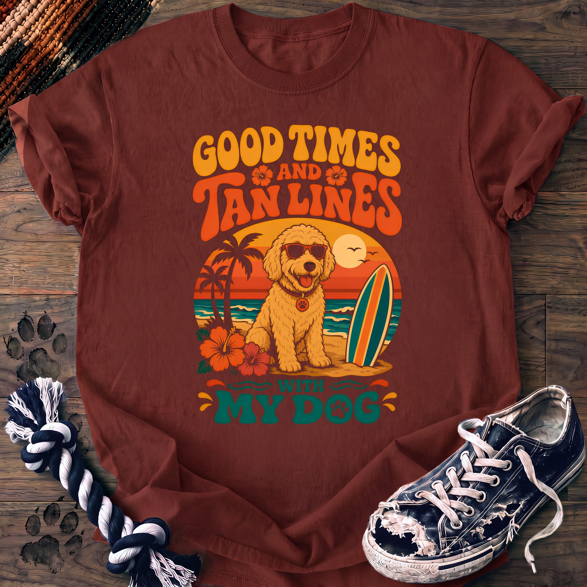 PAWSSION CLUB t-shirt in Brick color - SKU PC-0056