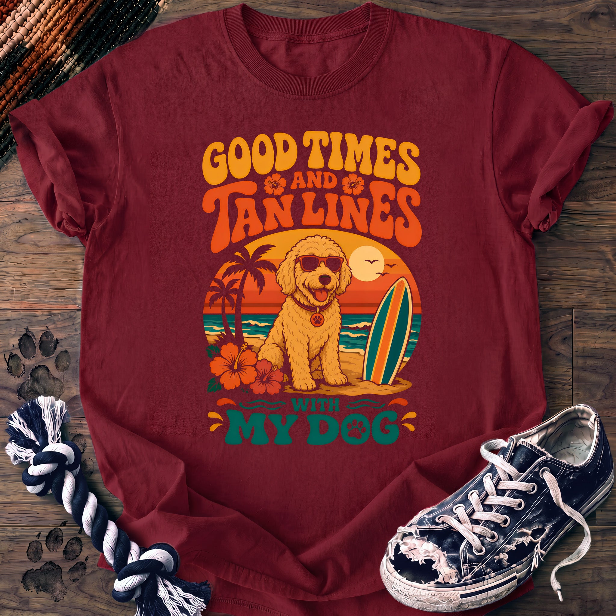 PAWSSION CLUB t-shirt in Crimson color - SKU PC-0056