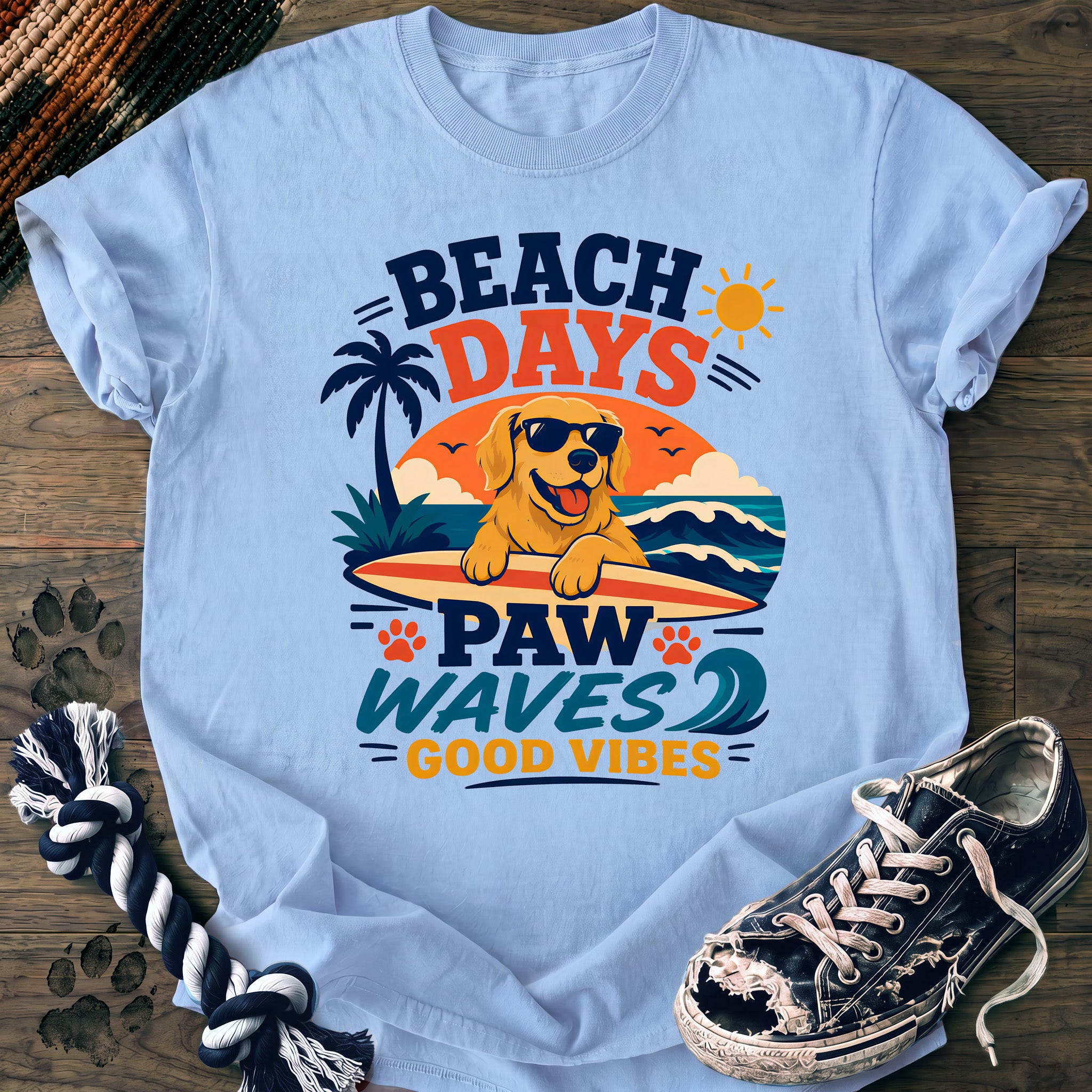 PAWSSION CLUB t-shirt in Chambray color - SKU PC-0057