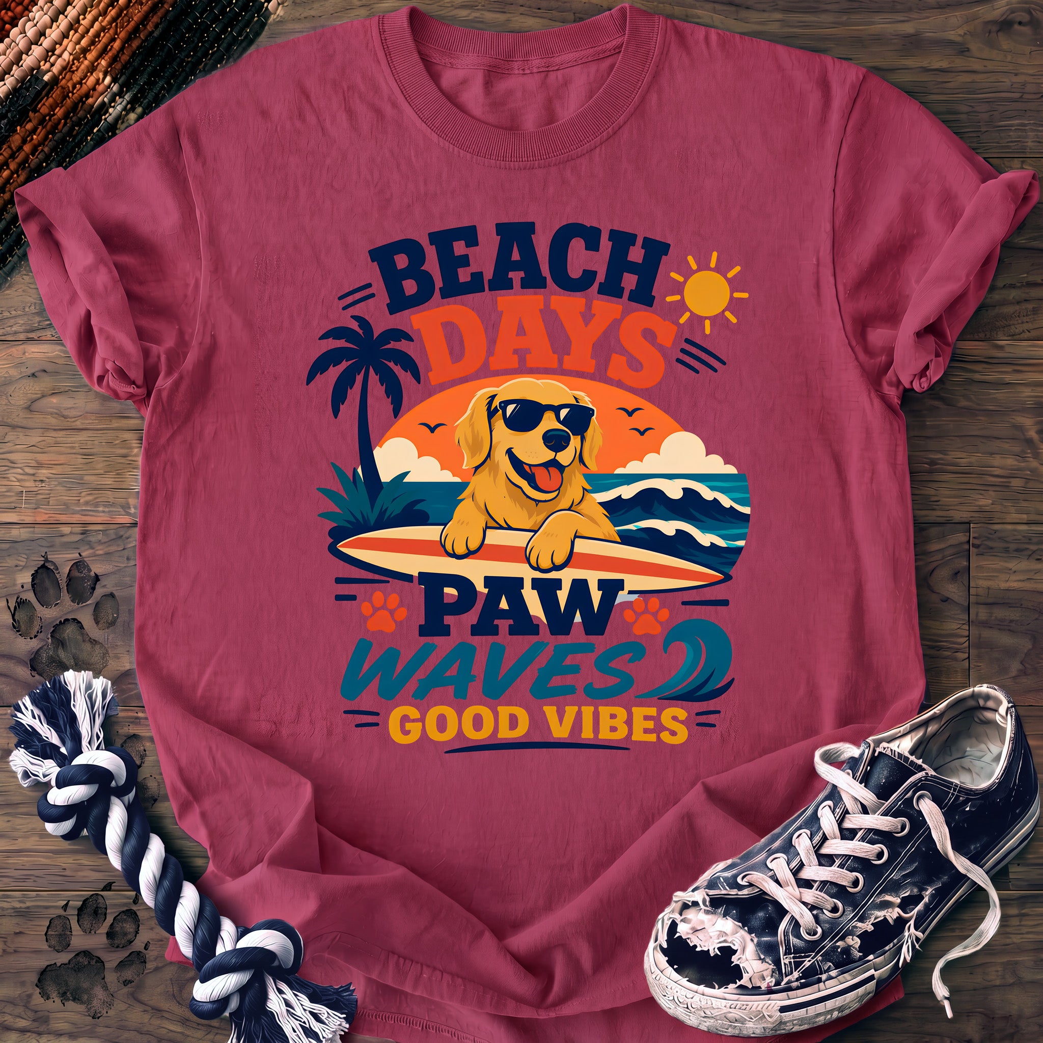 PAWSSION CLUB t-shirt in Crunchberry color - SKU PC-0057