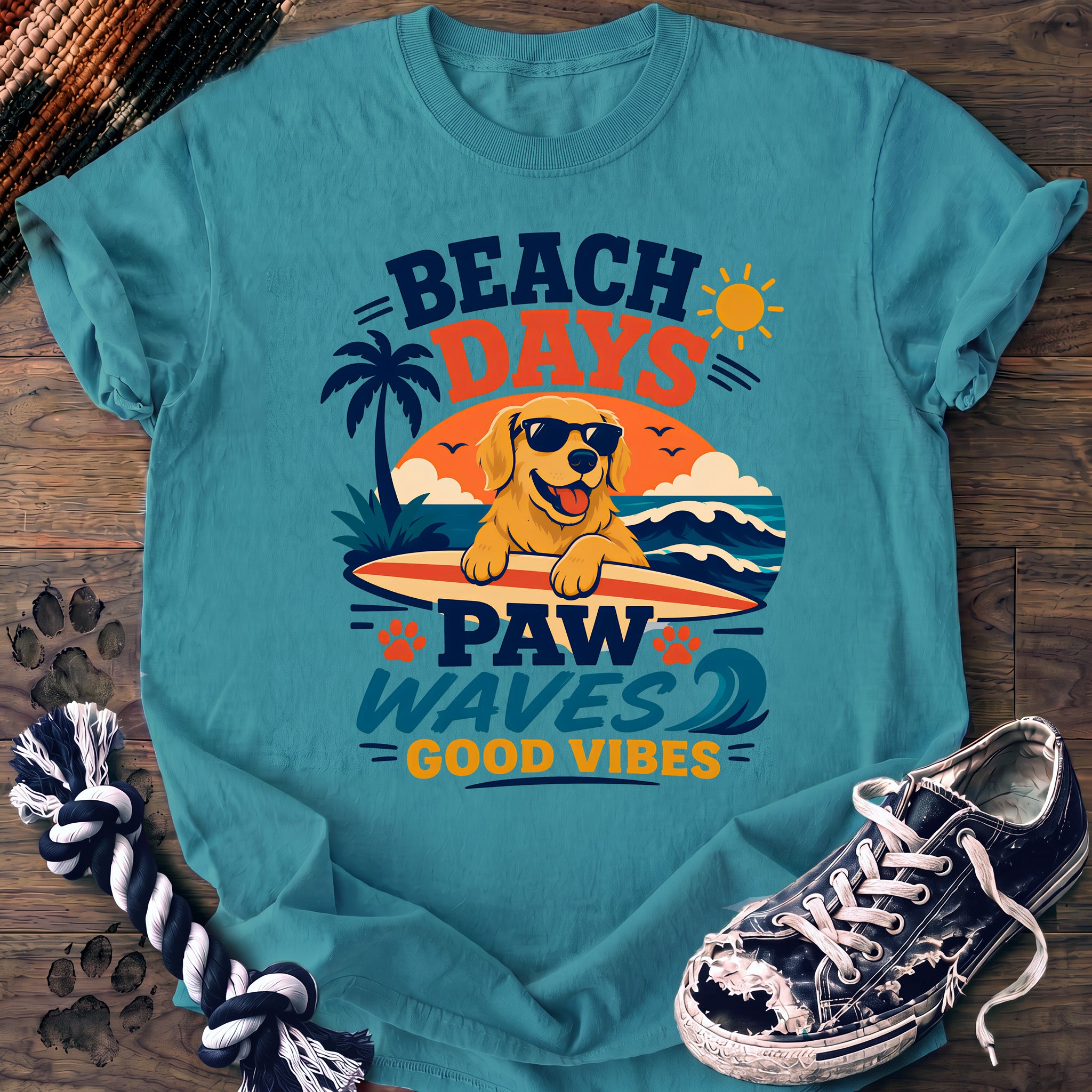 PAWSSION CLUB t-shirt in LagoonBlue color - SKU PC-0057