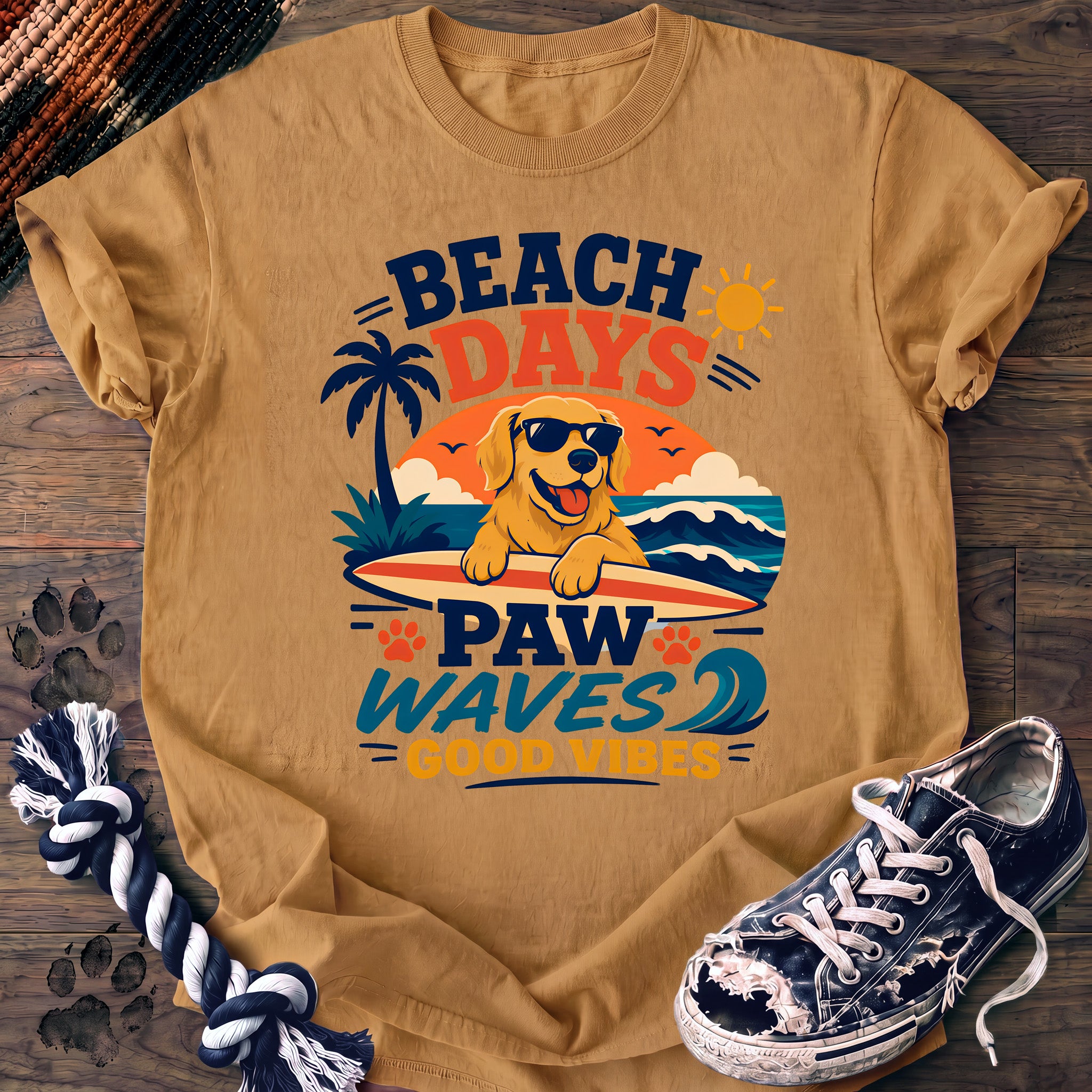 PAWSSION CLUB t-shirt in Mustard color - SKU PC-0057