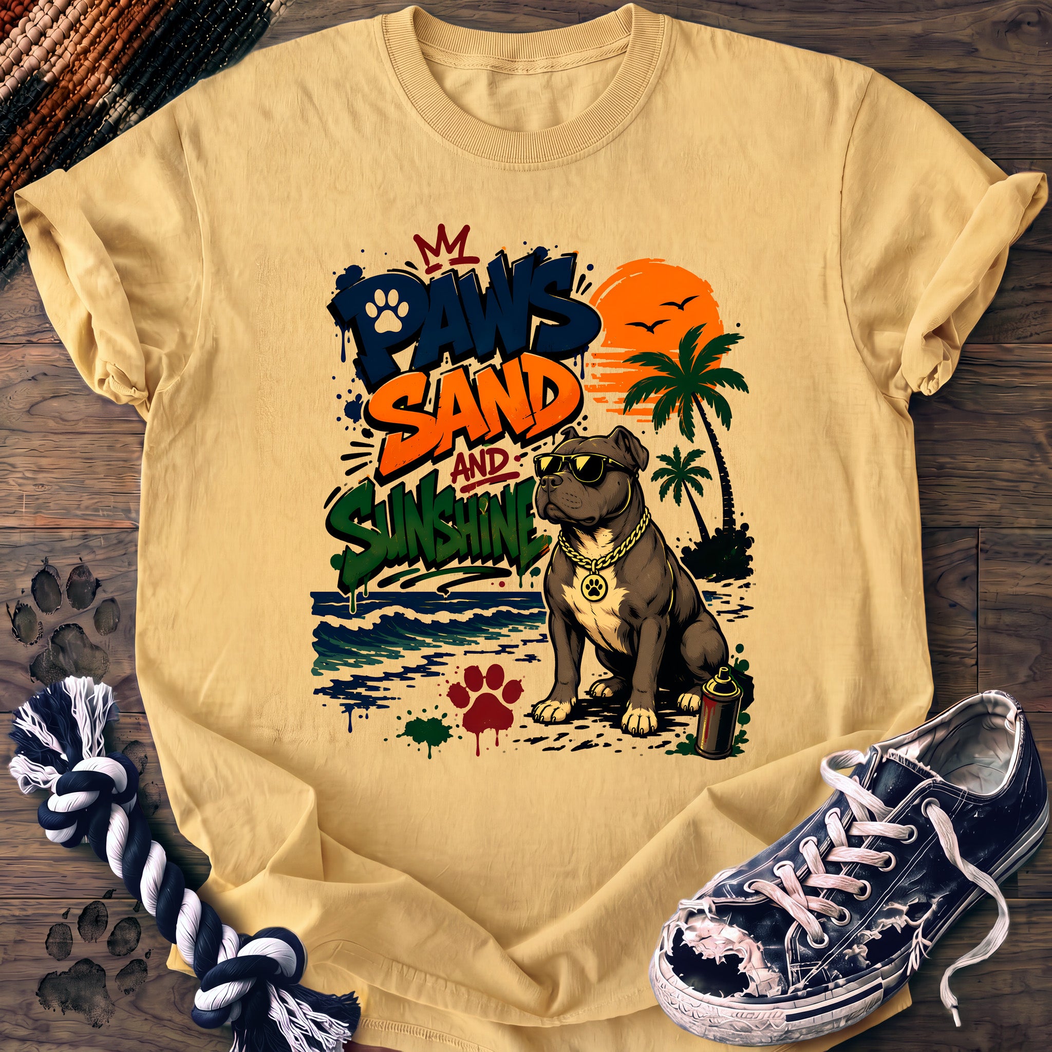 PAWSSION CLUB t-shirt in Butter color - SKU PC-0058