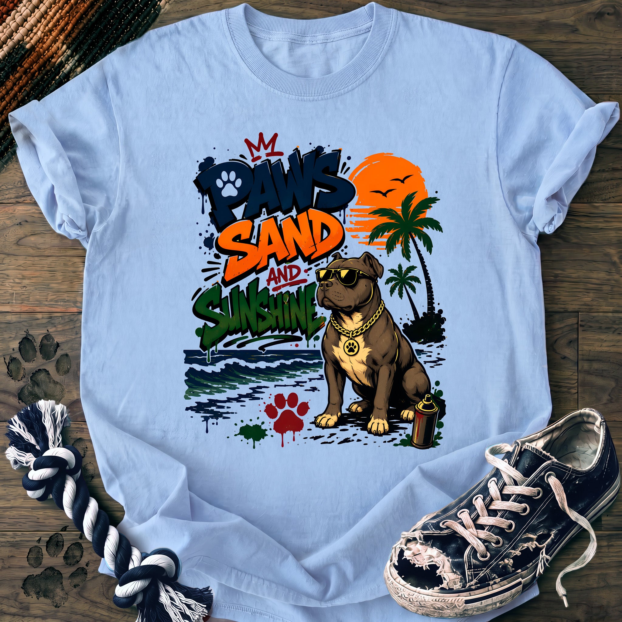 PAWSSION CLUB t-shirt in Chambray color - SKU PC-0058