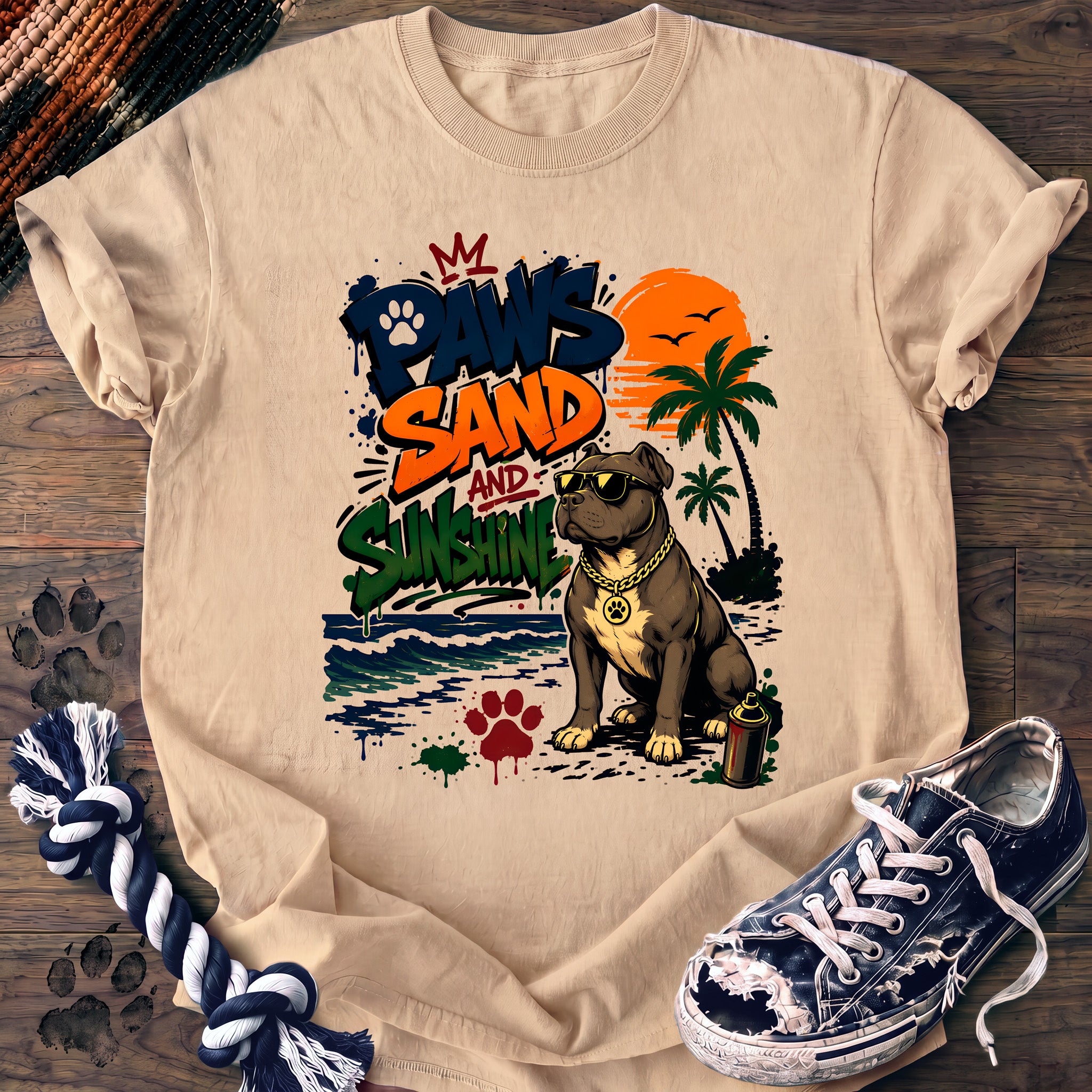 PAWSSION CLUB t-shirt in Ivory color - SKU PC-0058