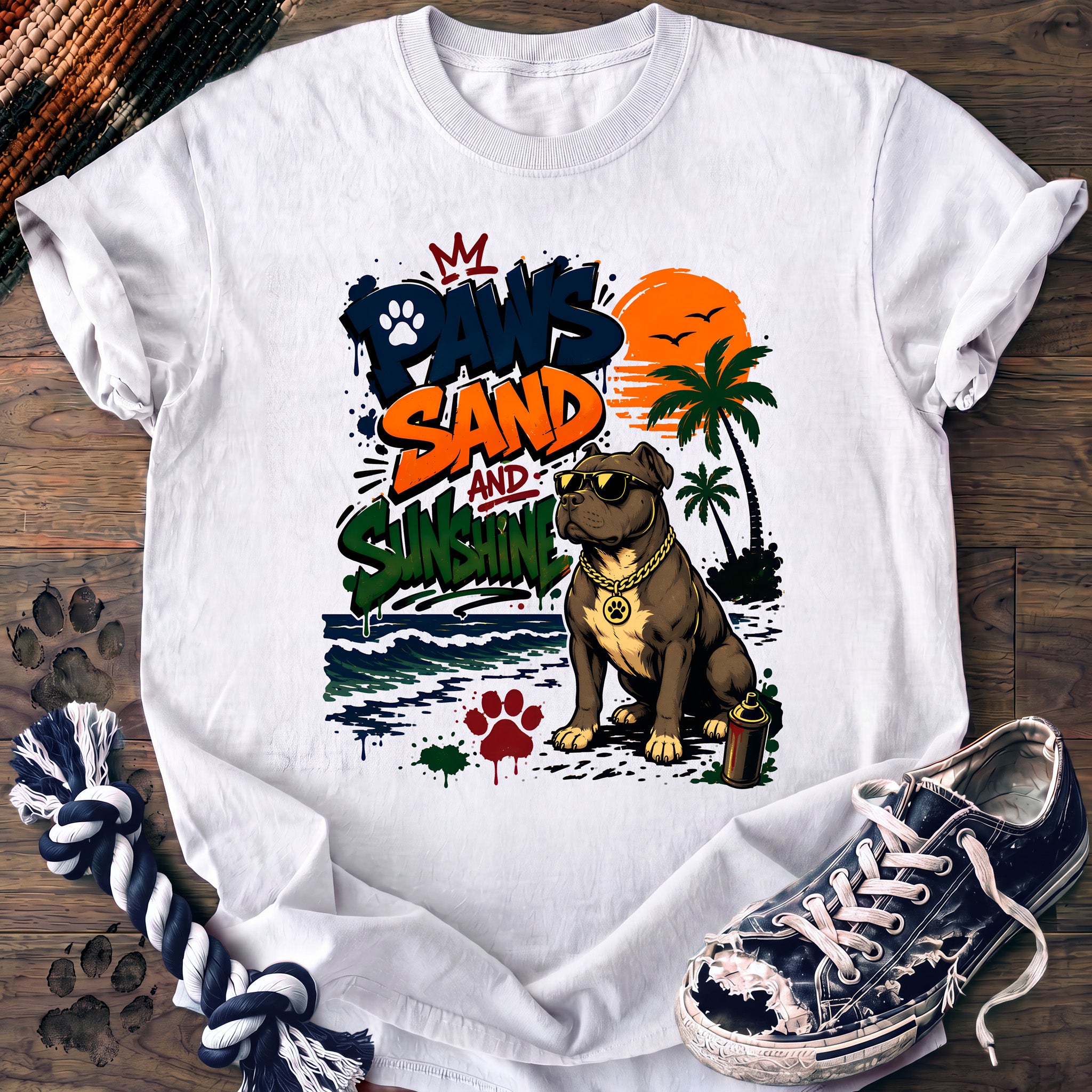 PAWSSION CLUB t-shirt in White color - SKU PC-0058