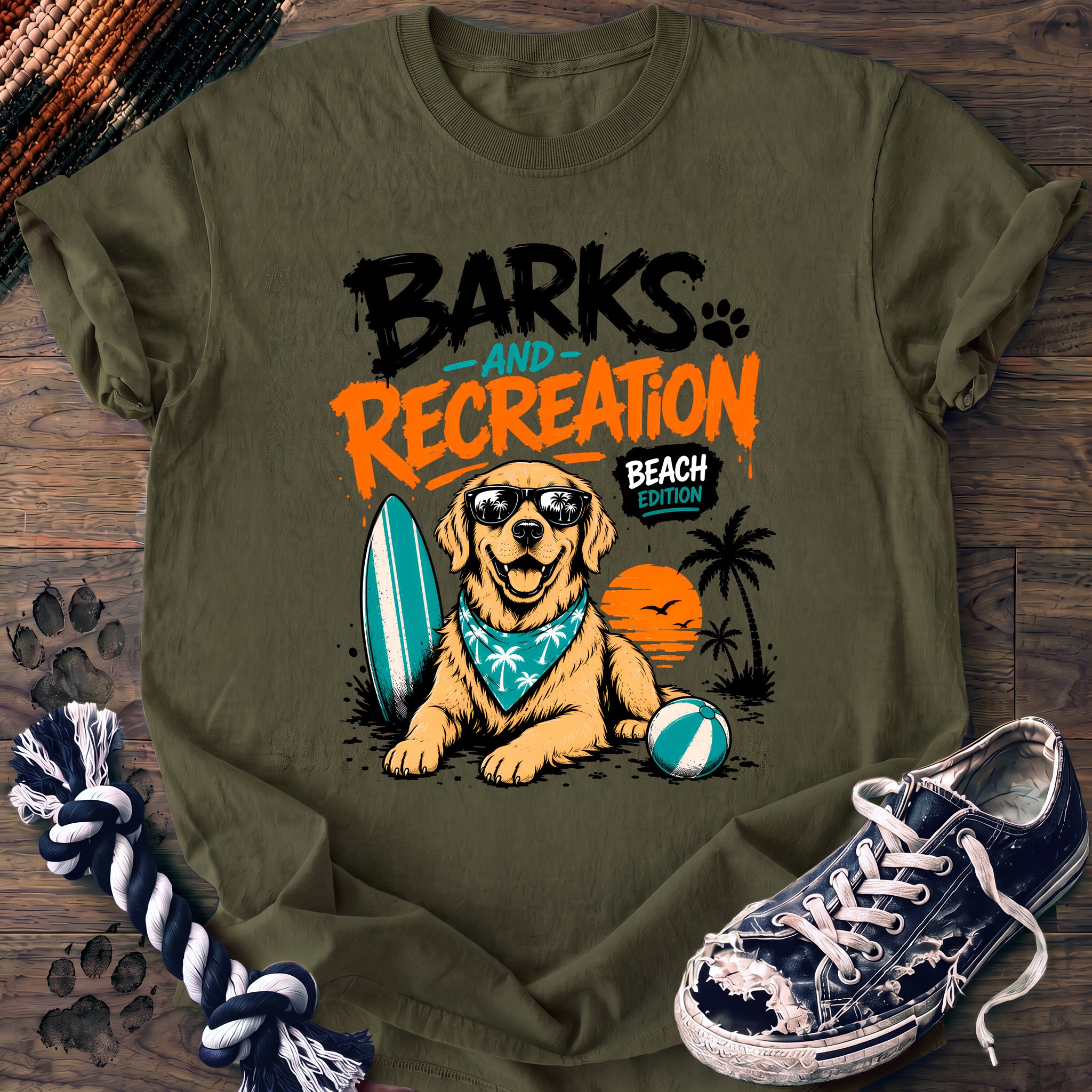 PAWSSION CLUB t-shirt in Moss color - SKU PC-0061