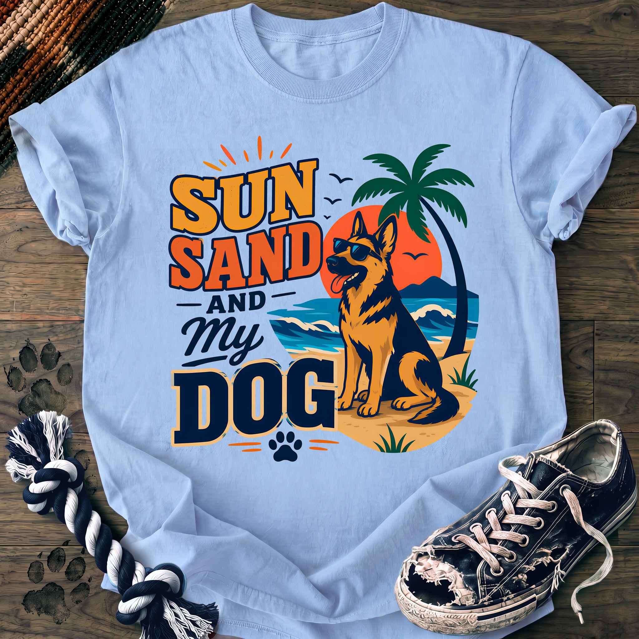PAWSSION CLUB t-shirt in Chambray color - SKU PC-0063