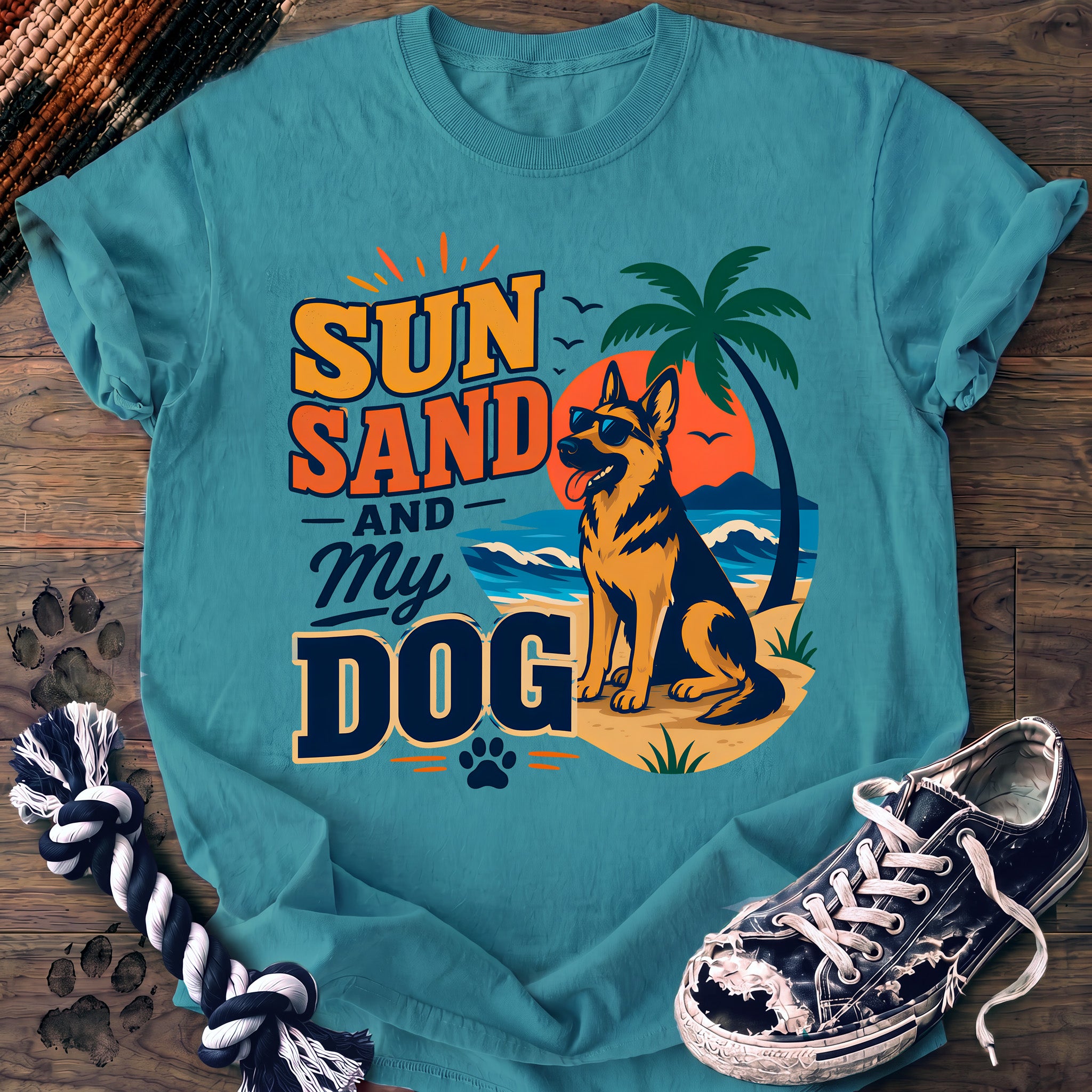 PAWSSION CLUB t-shirt in LagoonBlue color - SKU PC-0063