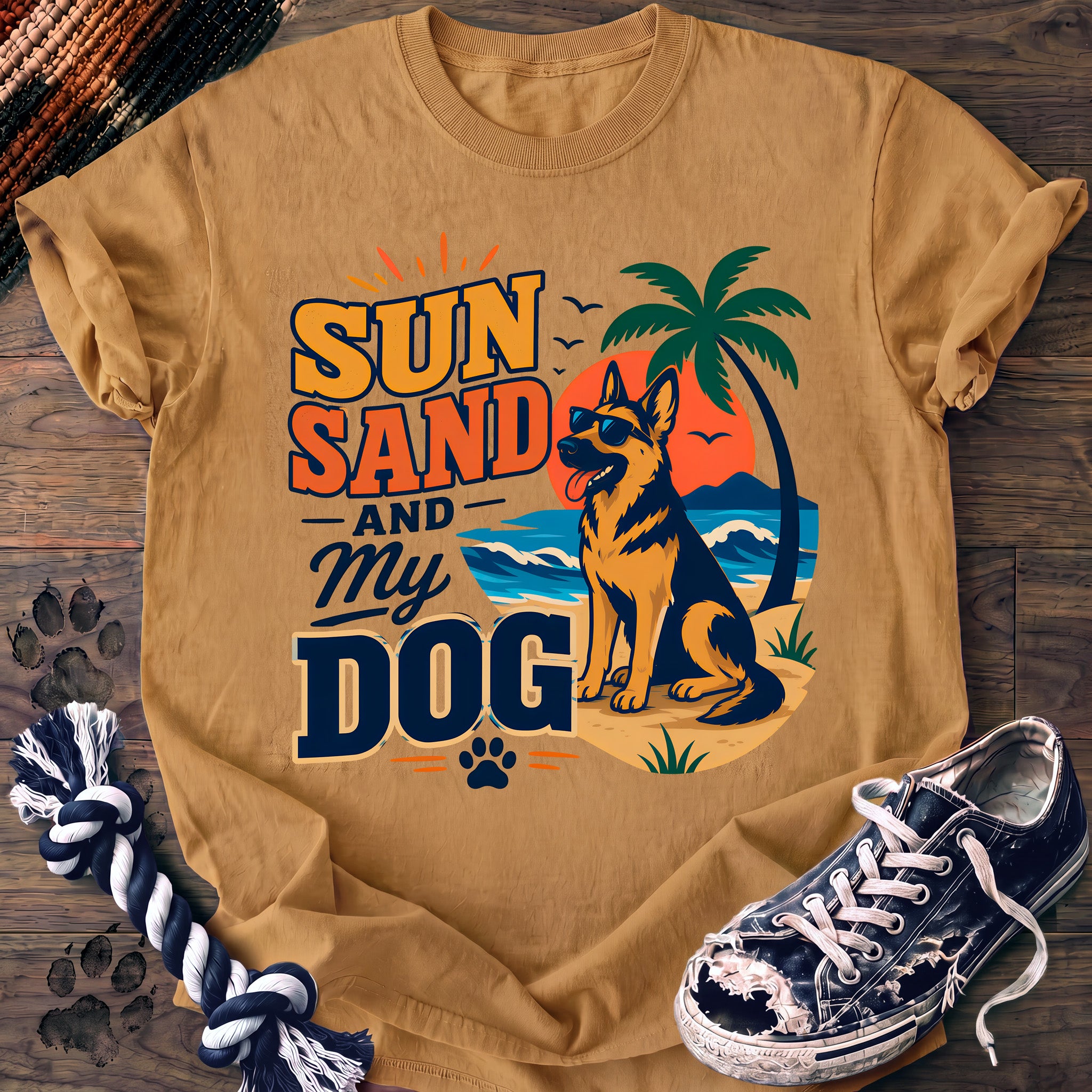 PAWSSION CLUB t-shirt in Mustard color - SKU PC-0063