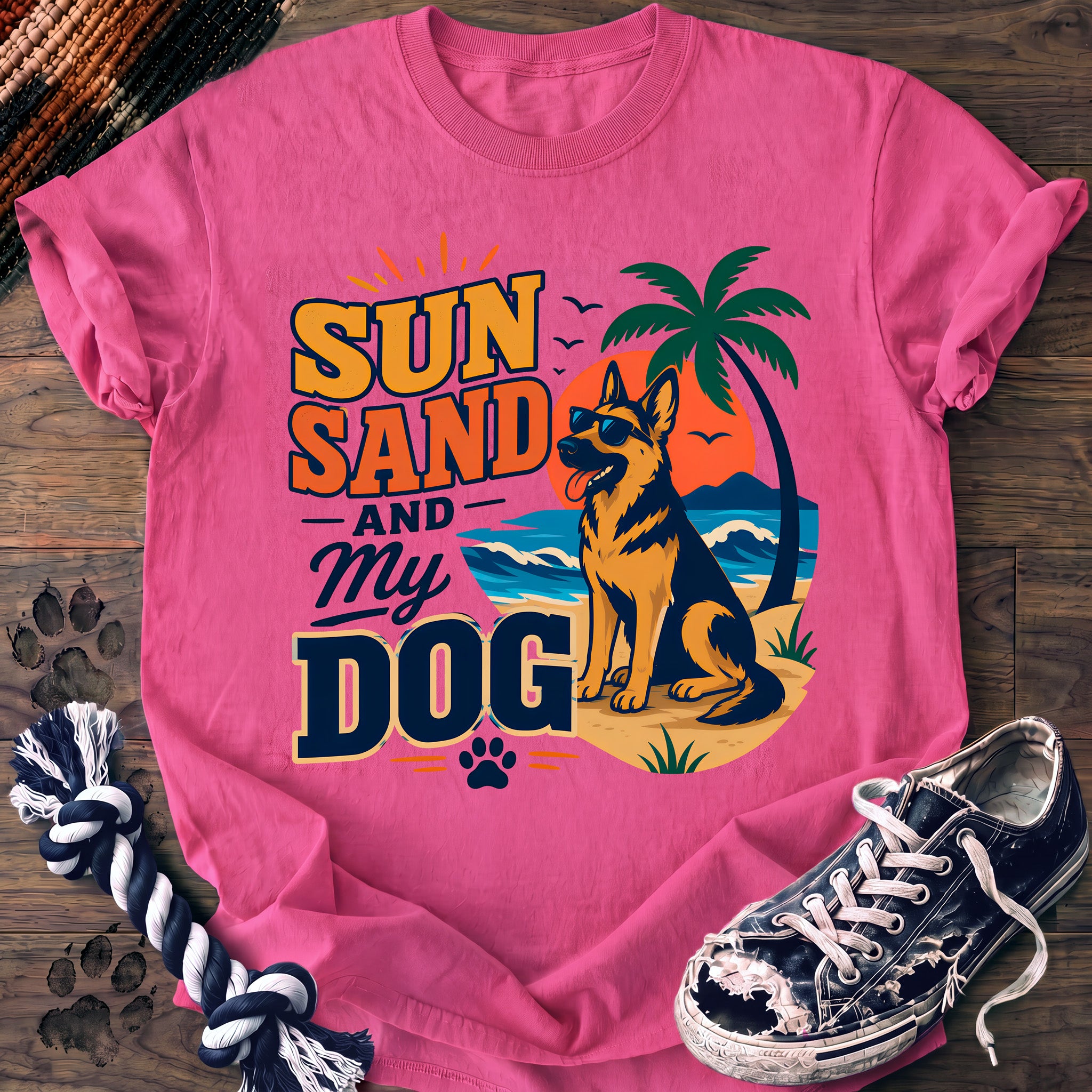 PAWSSION CLUB t-shirt in NeonPink color - SKU PC-0063