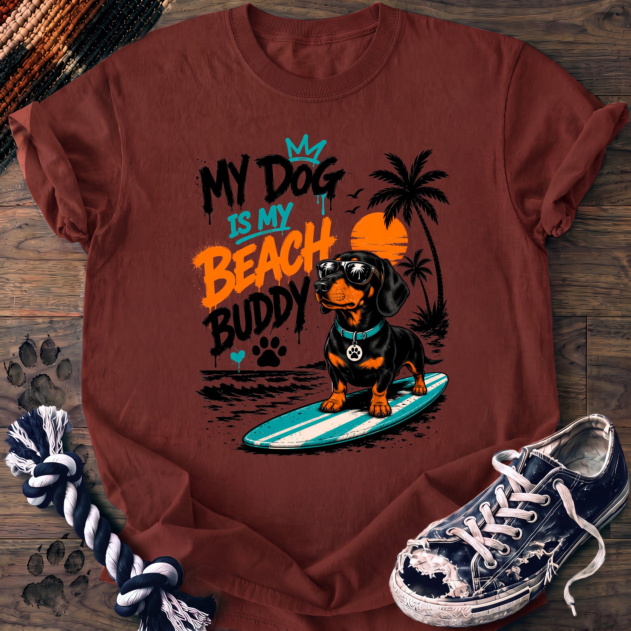PAWSSION CLUB t-shirt in Brick color - SKU PC-0066