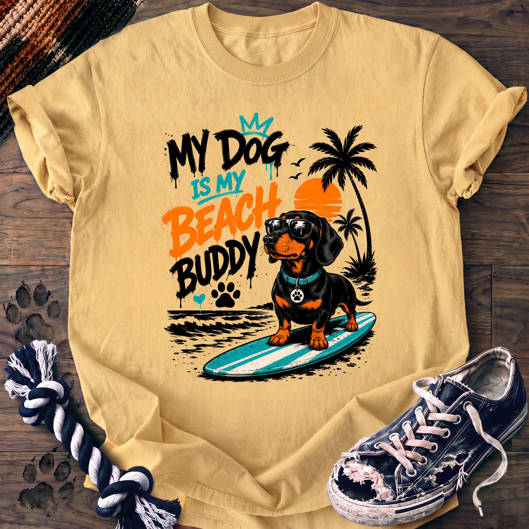 PAWSSION CLUB t-shirt in Butter color - SKU PC-0066