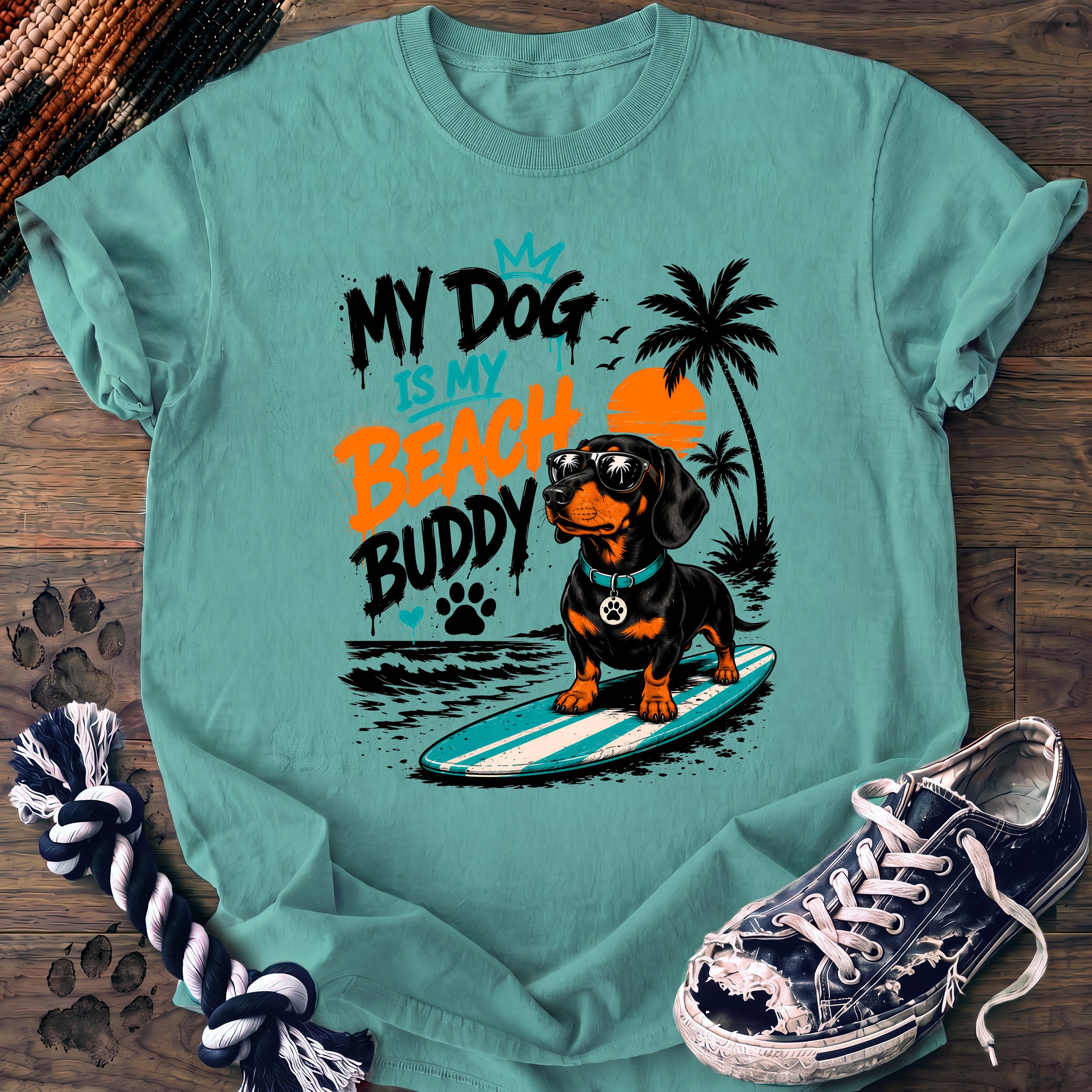 PAWSSION CLUB t-shirt in ChalkyMint color - SKU PC-0066