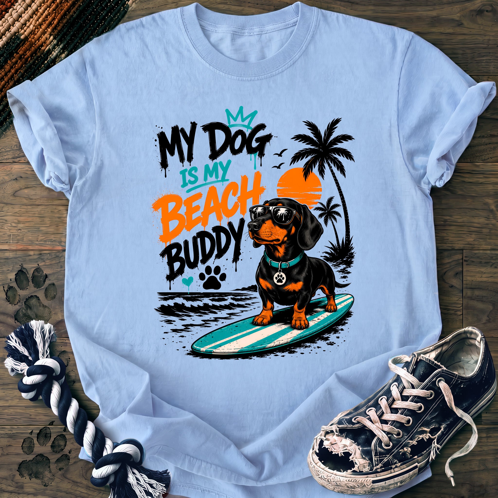 PAWSSION CLUB t-shirt in Chambray color - SKU PC-0066