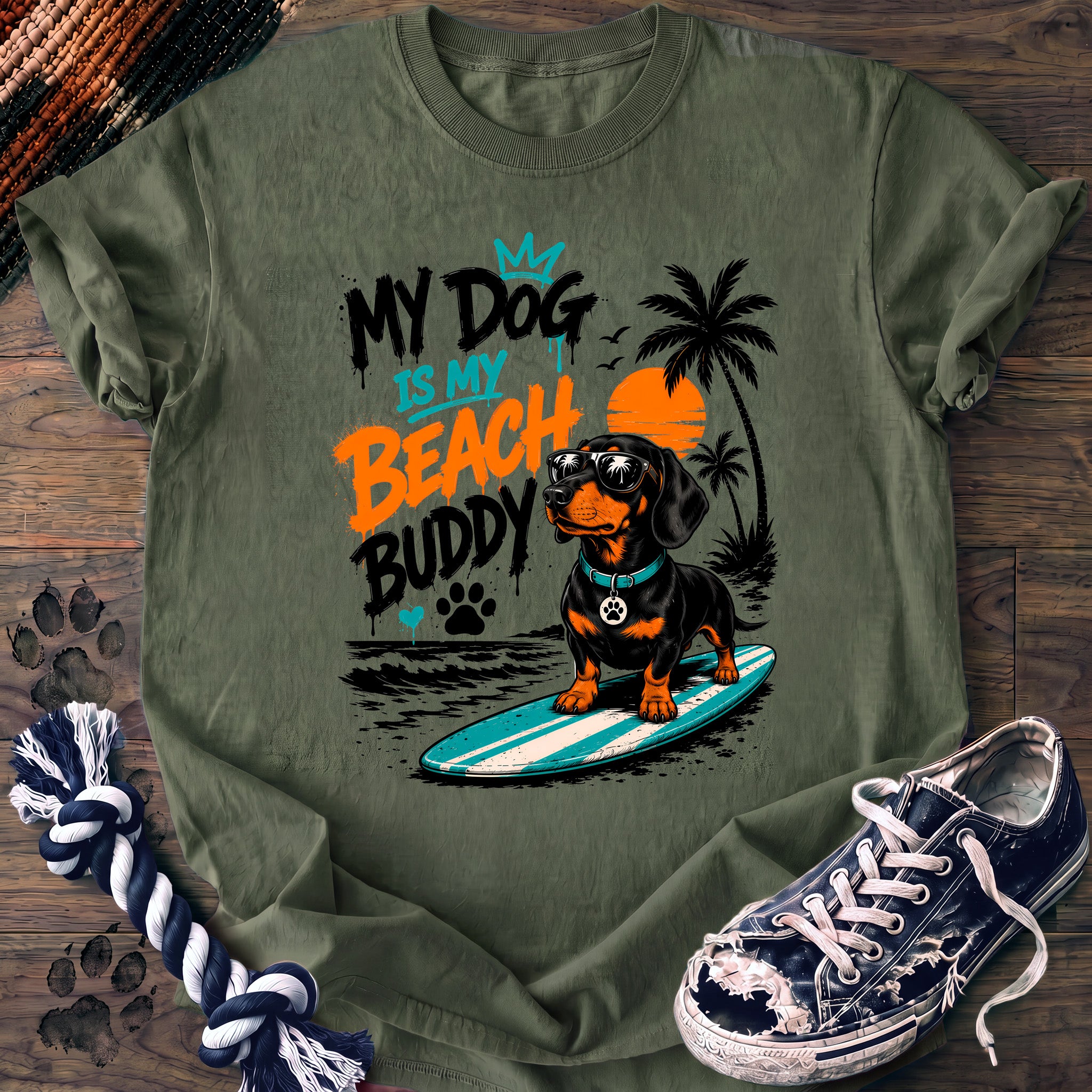 PAWSSION CLUB t-shirt in LightGreen color - SKU PC-0066