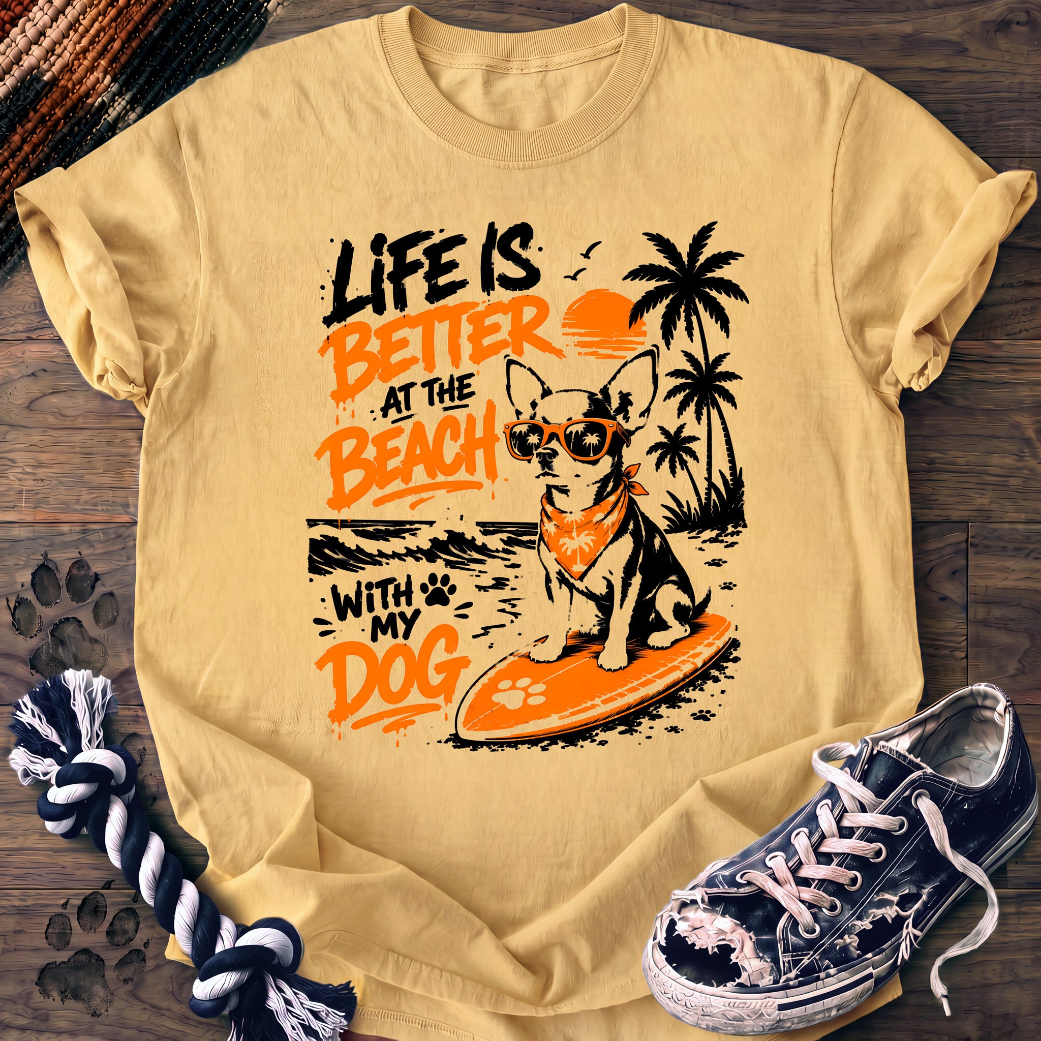 PAWSSION CLUB t-shirt in Butter color - SKU PC-0067