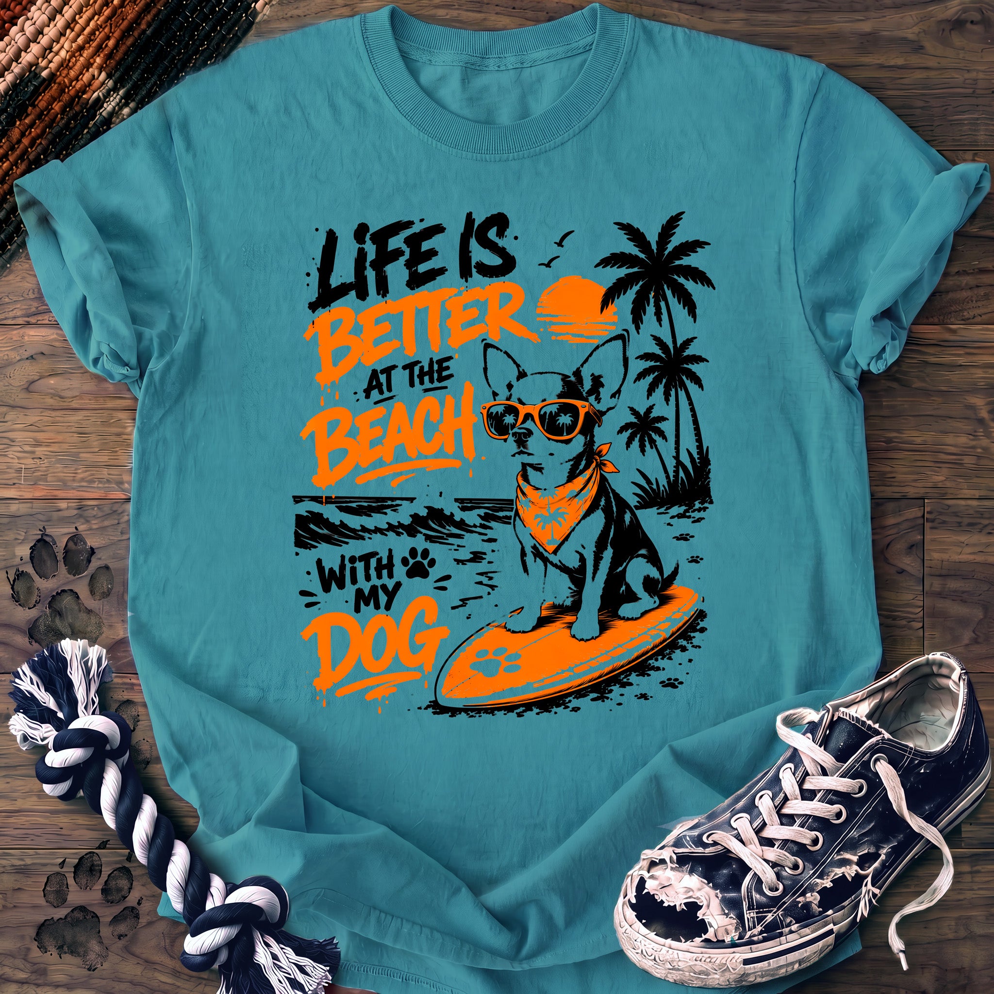 PAWSSION CLUB t-shirt in LagoonBlue color - SKU PC-0067