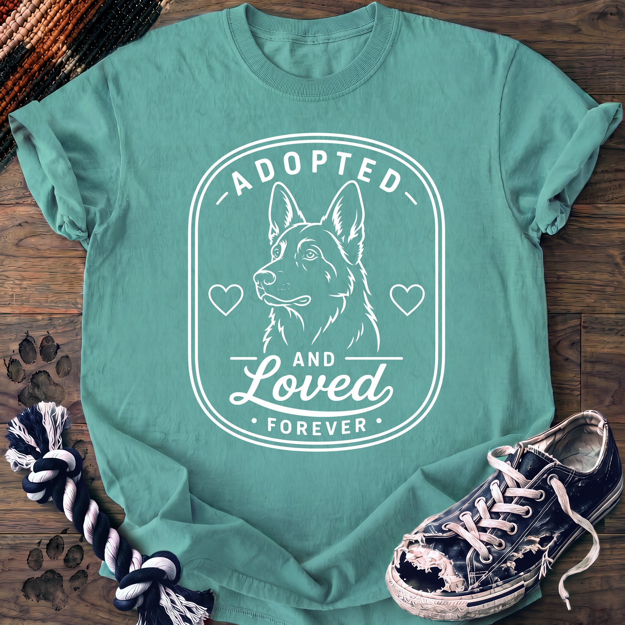 PAWSSION CLUB t-shirt in ChalkyMint color - SKU PC-0068