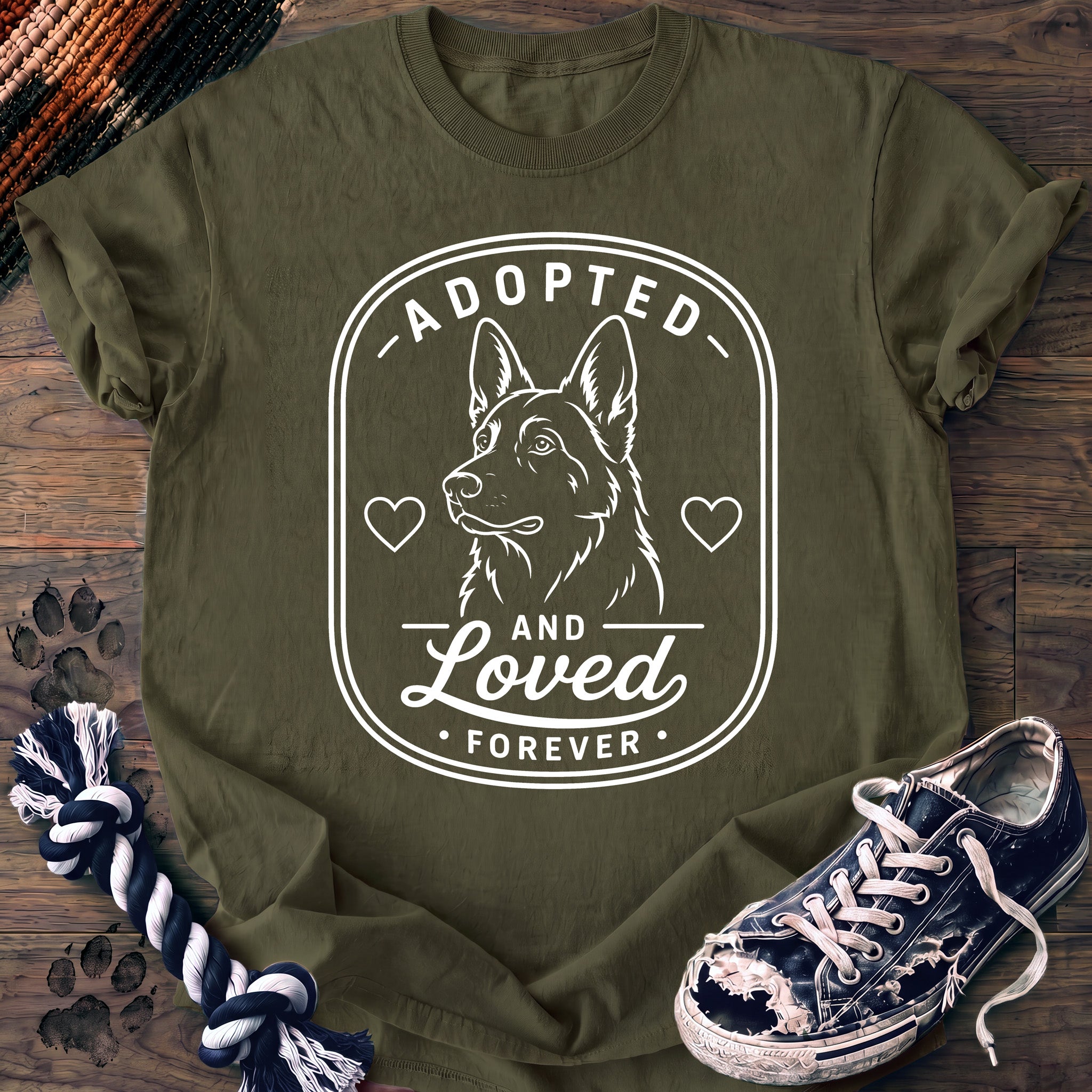 PAWSSION CLUB t-shirt in Moss color - SKU PC-0068
