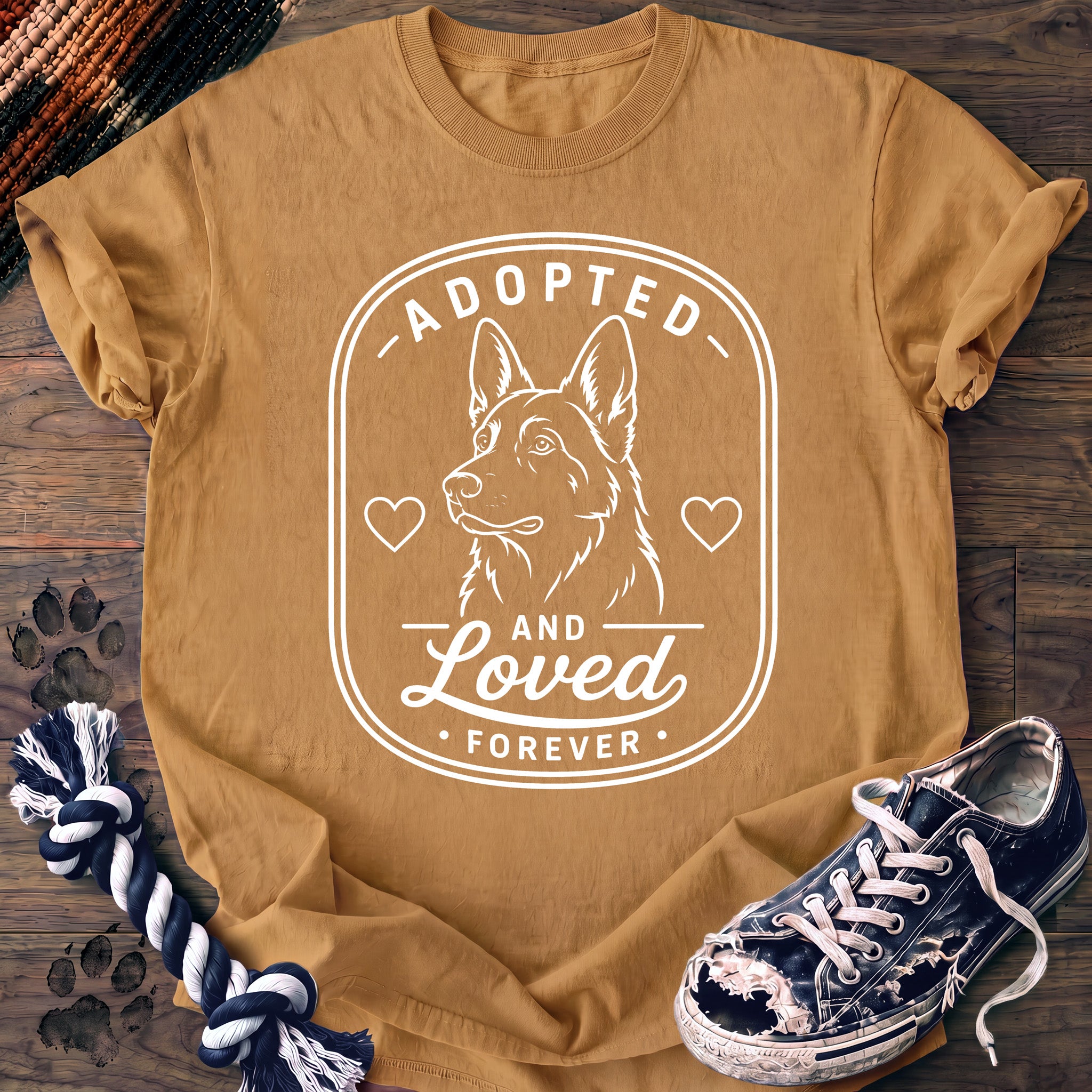 PAWSSION CLUB t-shirt in Mustard color - SKU PC-0068